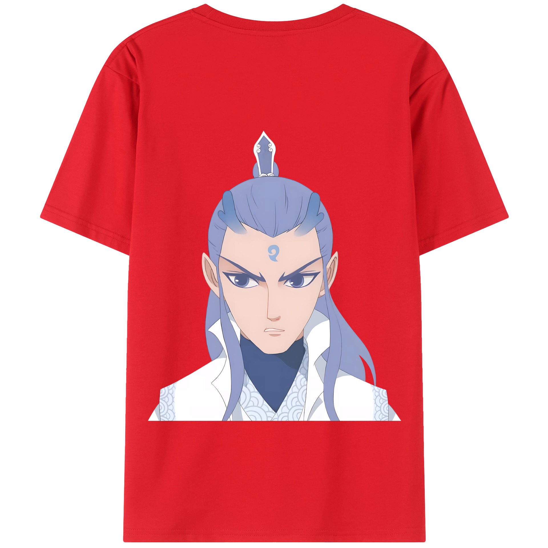 （画像用） Ne Zha 2 ナタ 魔童の大暴れ 綿100％半袖Tシャツ（背面プリント）