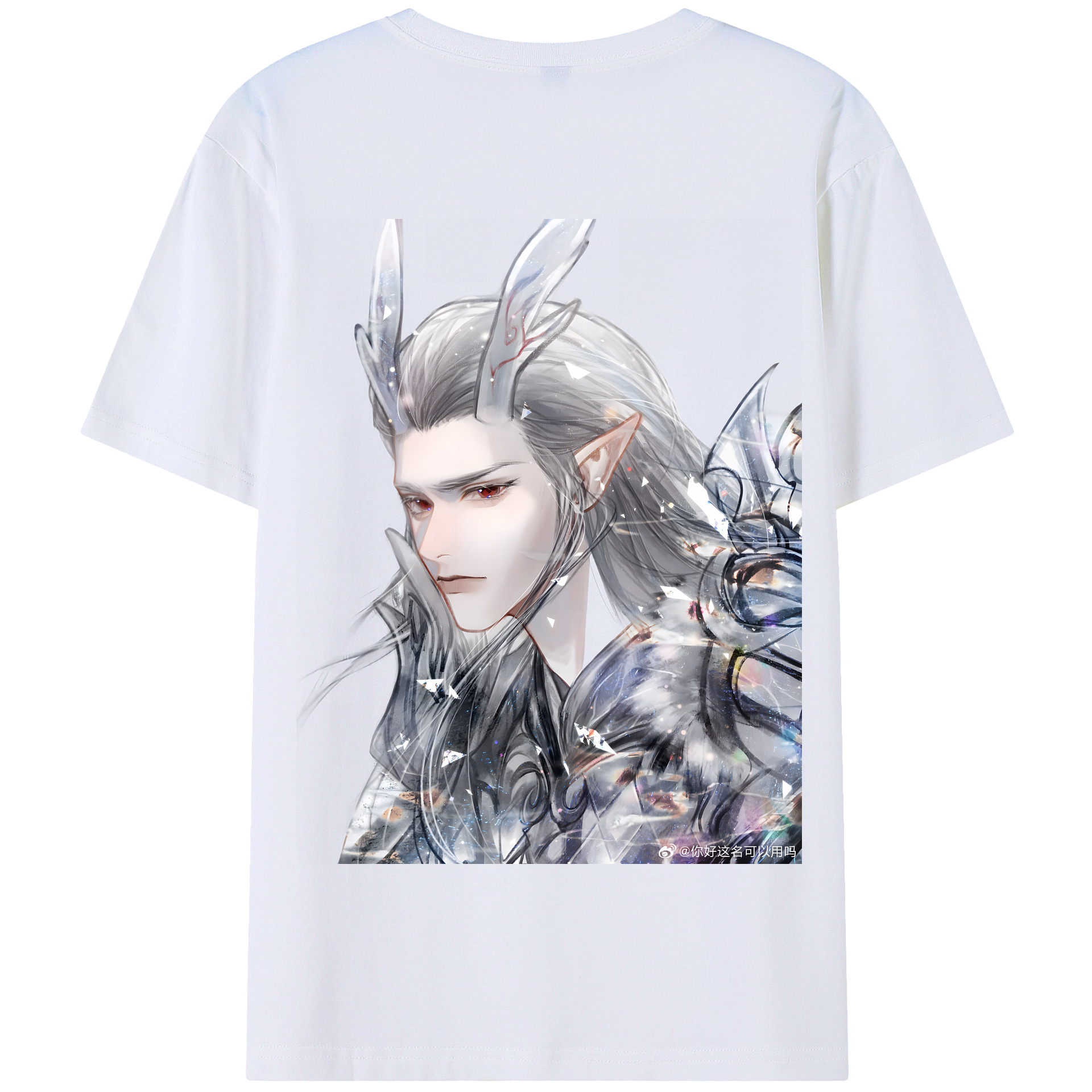 （画像用） Ne Zha 2 ナタ 魔童の大暴れ 綿100％半袖Tシャツ（背面プリント）