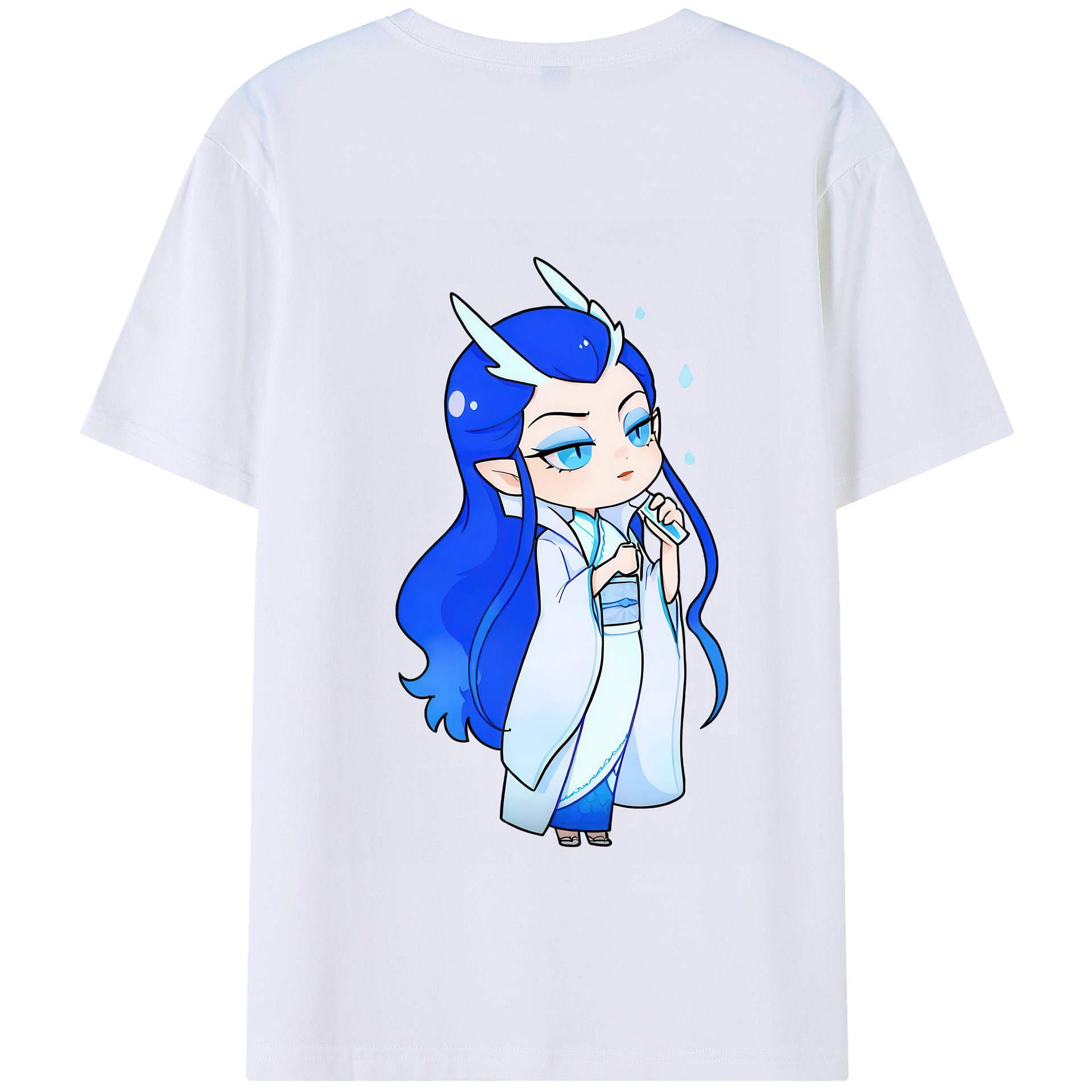（画像用） Ne Zha 2 ナタ 魔童の大暴れ 綿100％半袖Tシャツ（背面プリント）