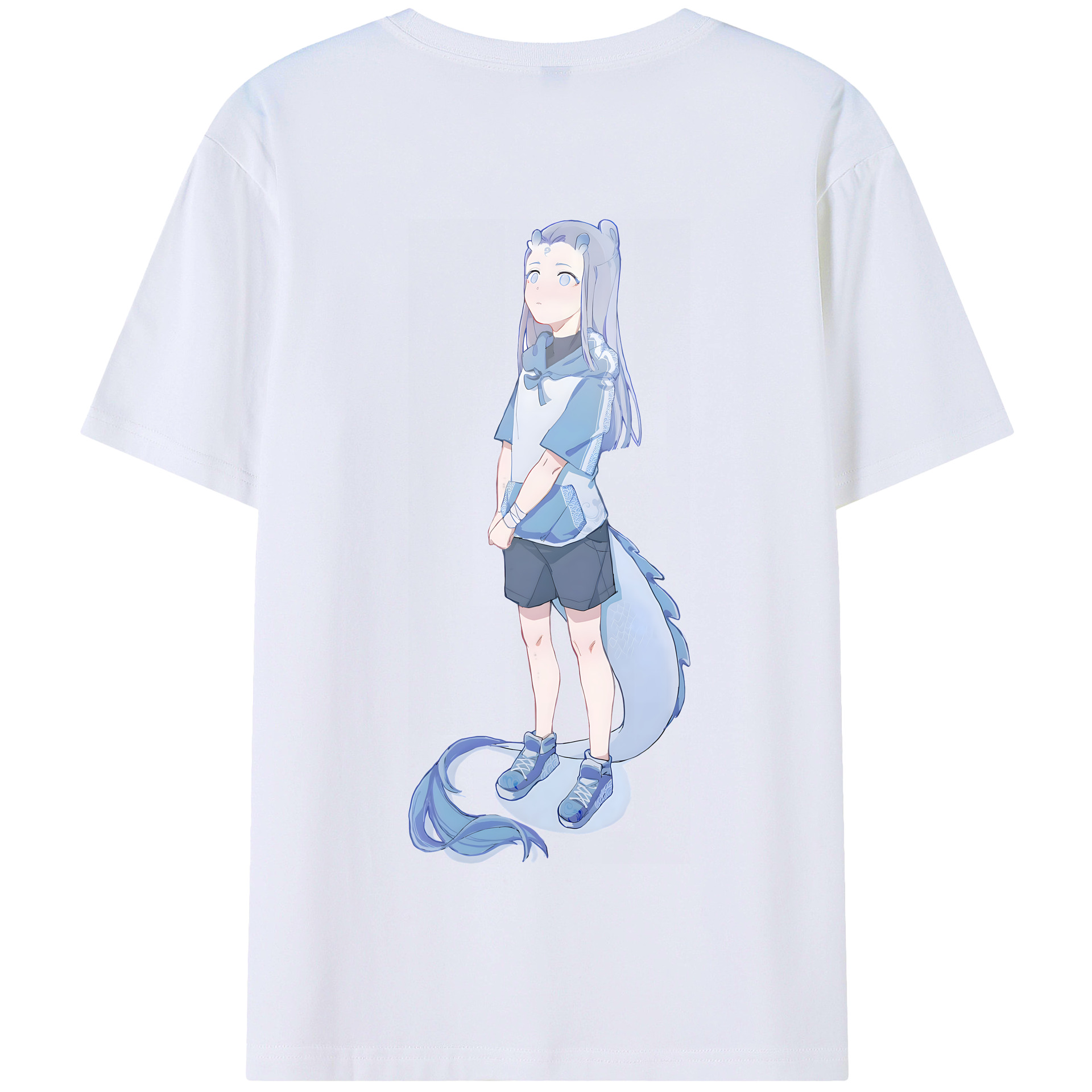 （画像用） Ne Zha 2 ナタ 魔童の大暴れ 綿100％半袖Tシャツ（背面プリント）