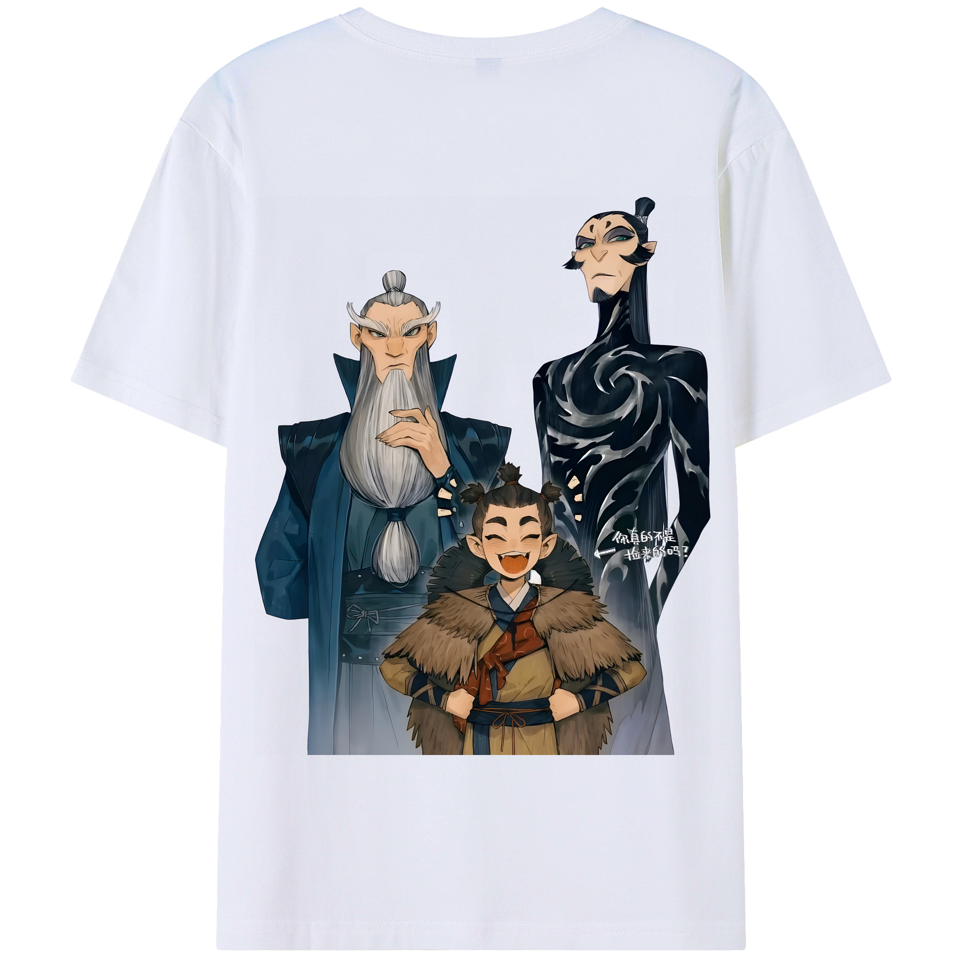 （画像用） Ne Zha 2 ナタ 魔童の大暴れ 綿100％半袖Tシャツ（背面プリント）