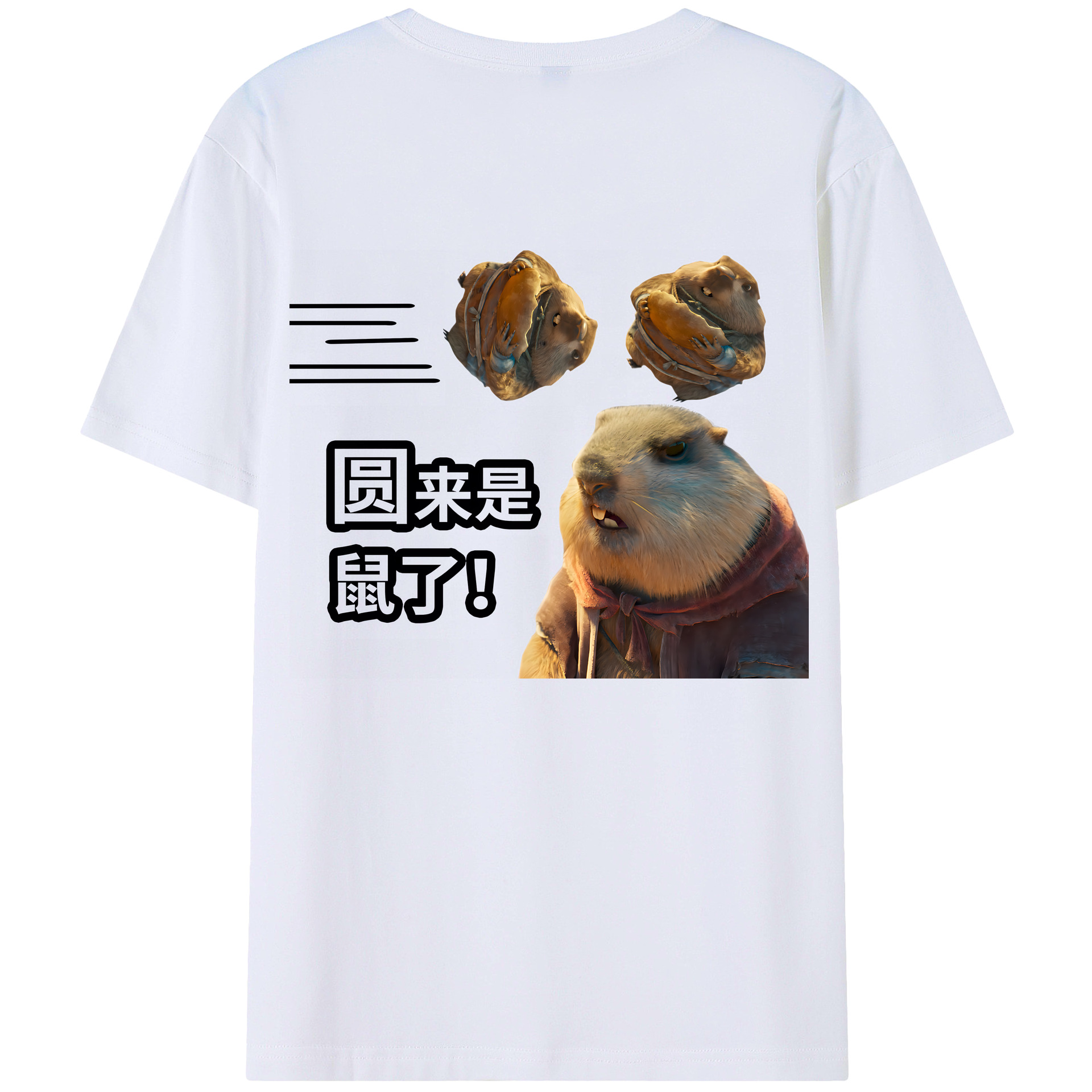 （画像用） Ne Zha 2 ナタ 魔童の大暴れ 綿100％半袖Tシャツ（背面プリント）
