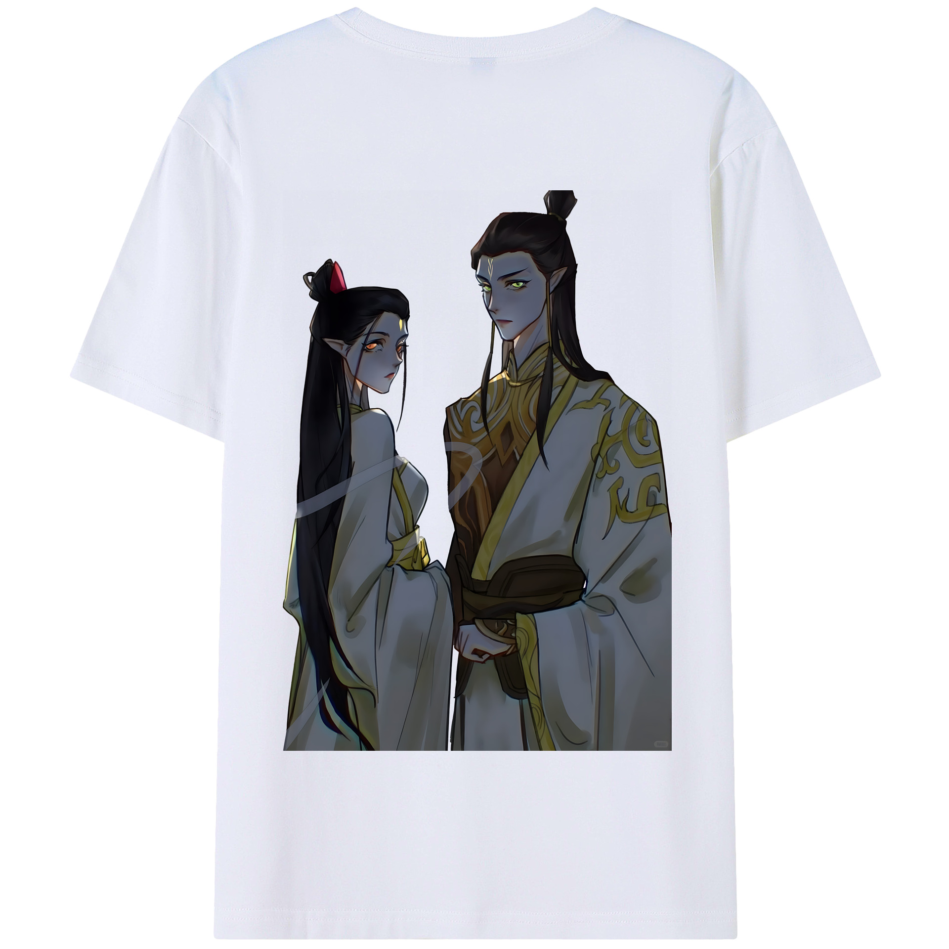 （画像用） Ne Zha 2 ナタ 魔童の大暴れ 綿100％半袖Tシャツ（背面プリント）