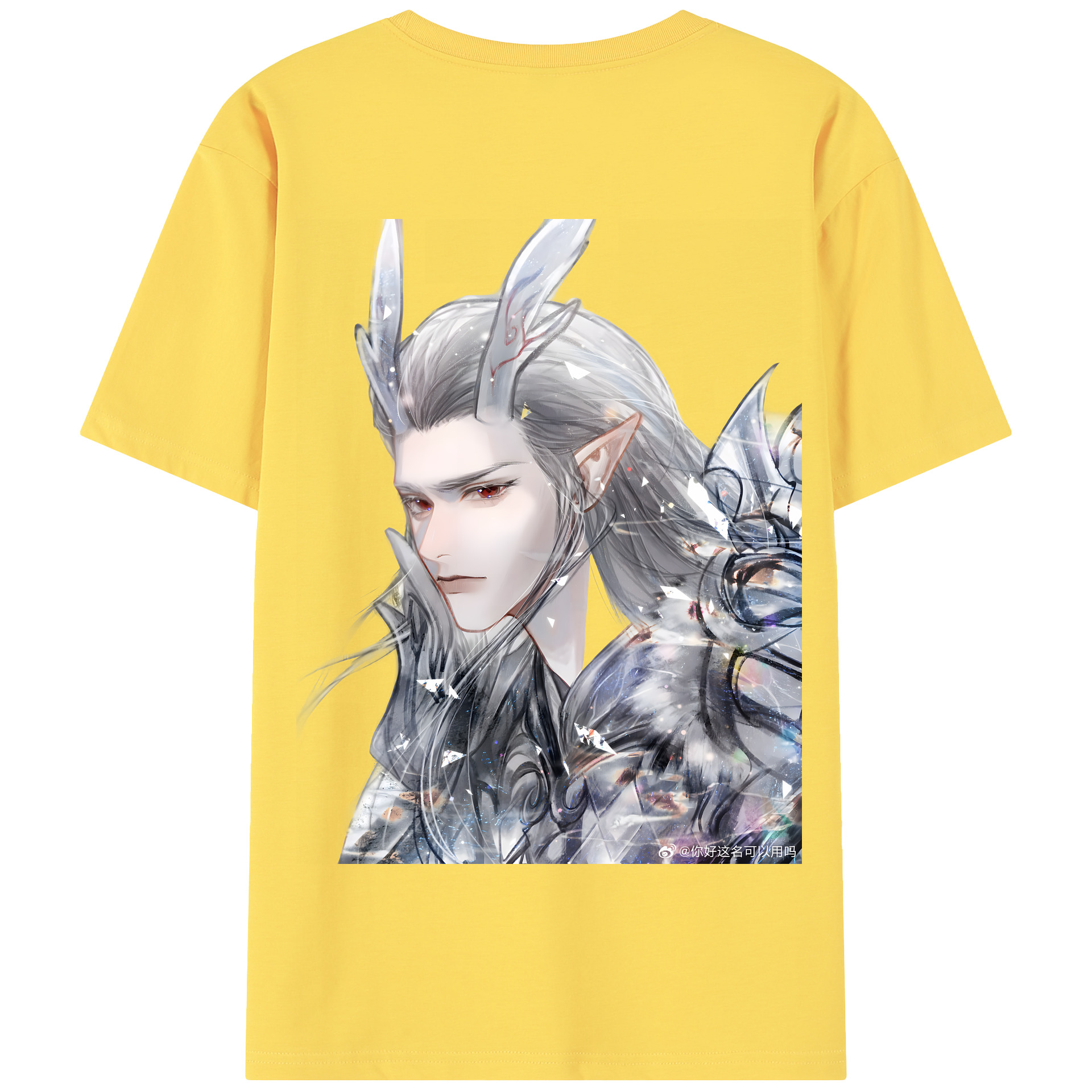 （画像用） Ne Zha 2 ナタ 魔童の大暴れ 綿100％半袖Tシャツ（背面プリント）