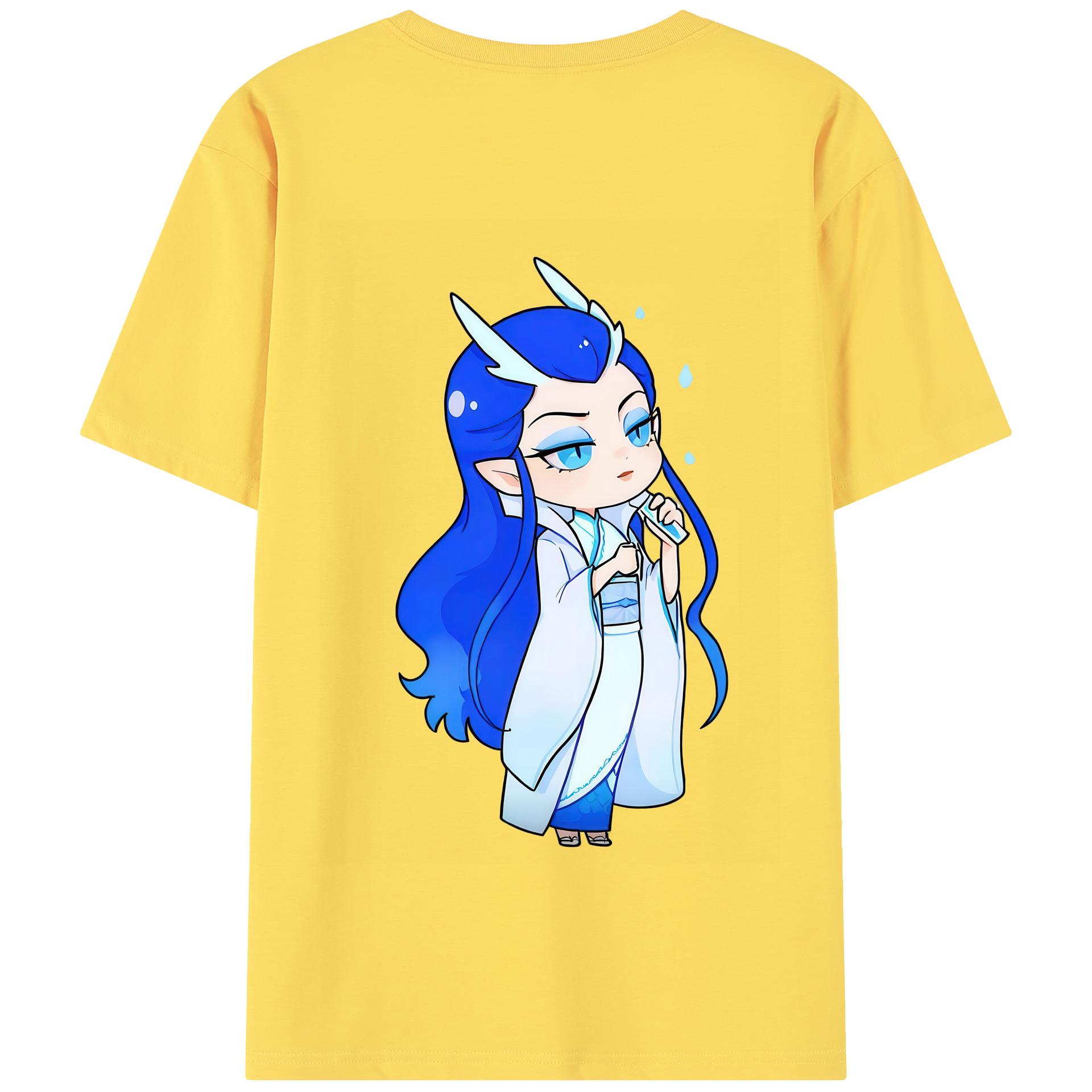 （画像用） Ne Zha 2 ナタ 魔童の大暴れ 綿100％半袖Tシャツ（背面プリント）
