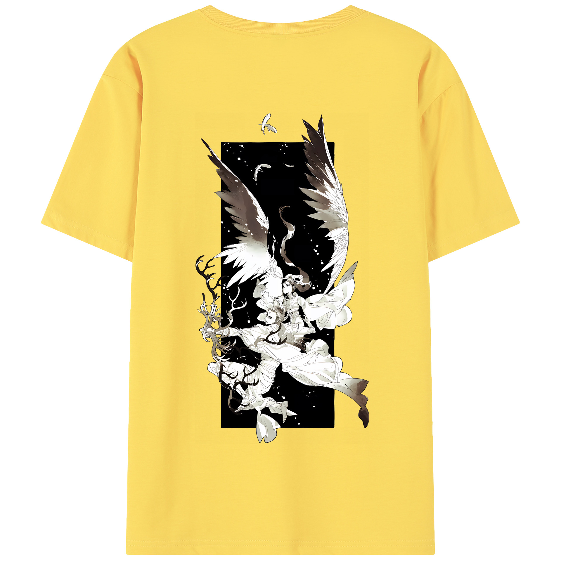 （画像用） Ne Zha 2 ナタ 魔童の大暴れ 綿100％半袖Tシャツ（背面プリント）