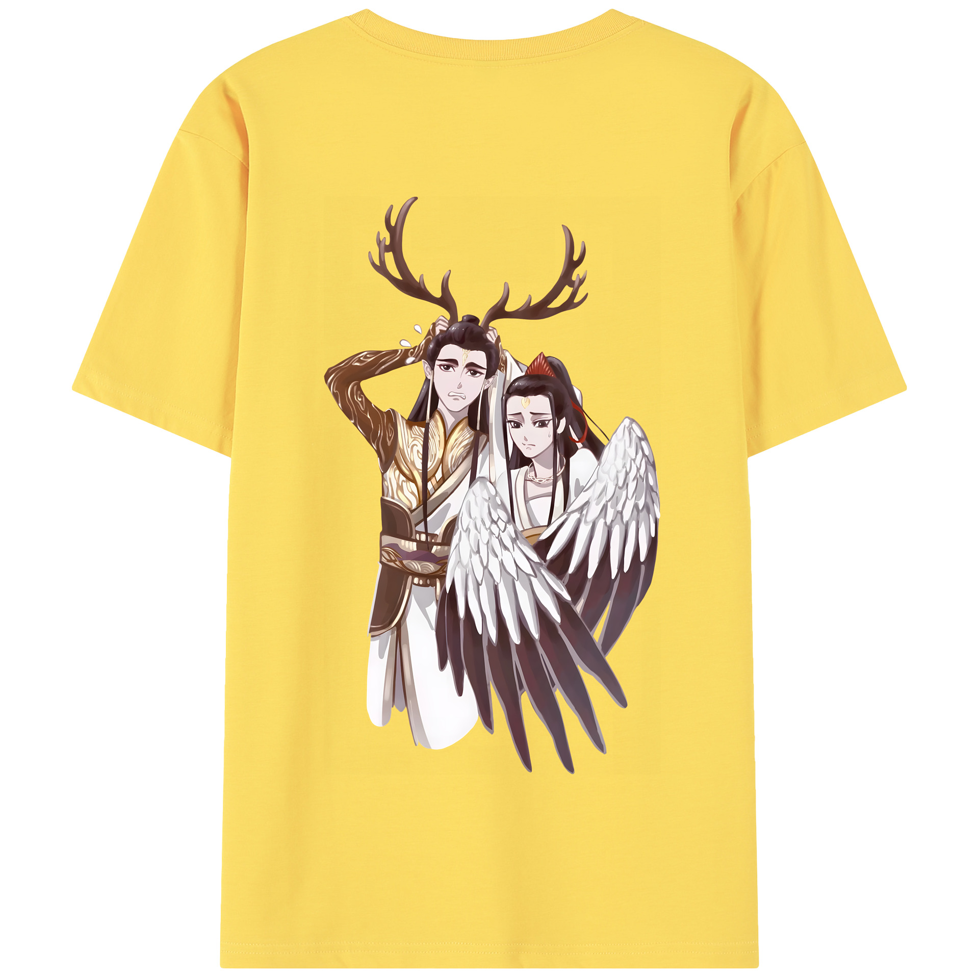 （画像用） Ne Zha 2 ナタ 魔童の大暴れ 綿100％半袖Tシャツ（背面プリント）