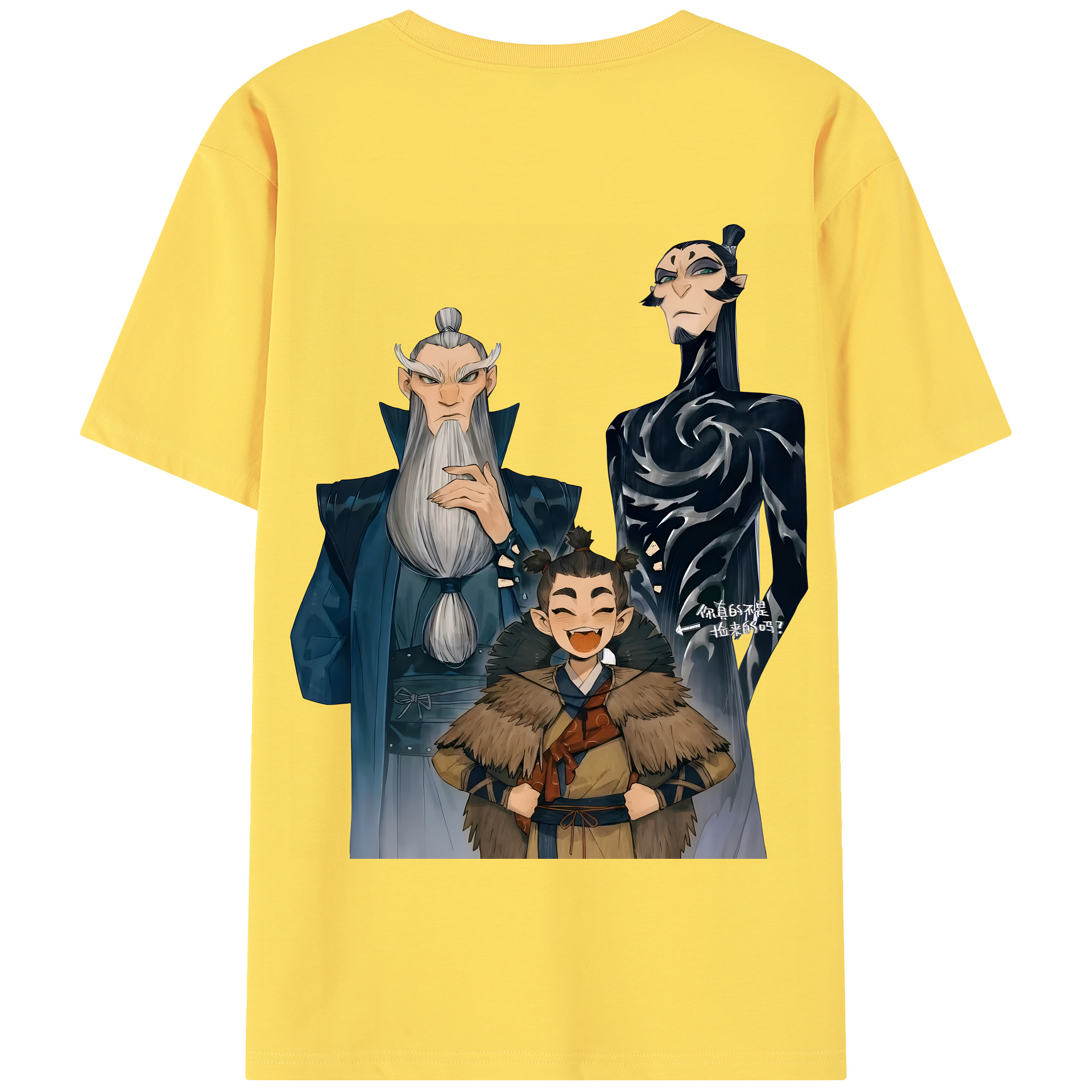 （画像用） Ne Zha 2 ナタ 魔童の大暴れ 綿100％半袖Tシャツ（背面プリント）