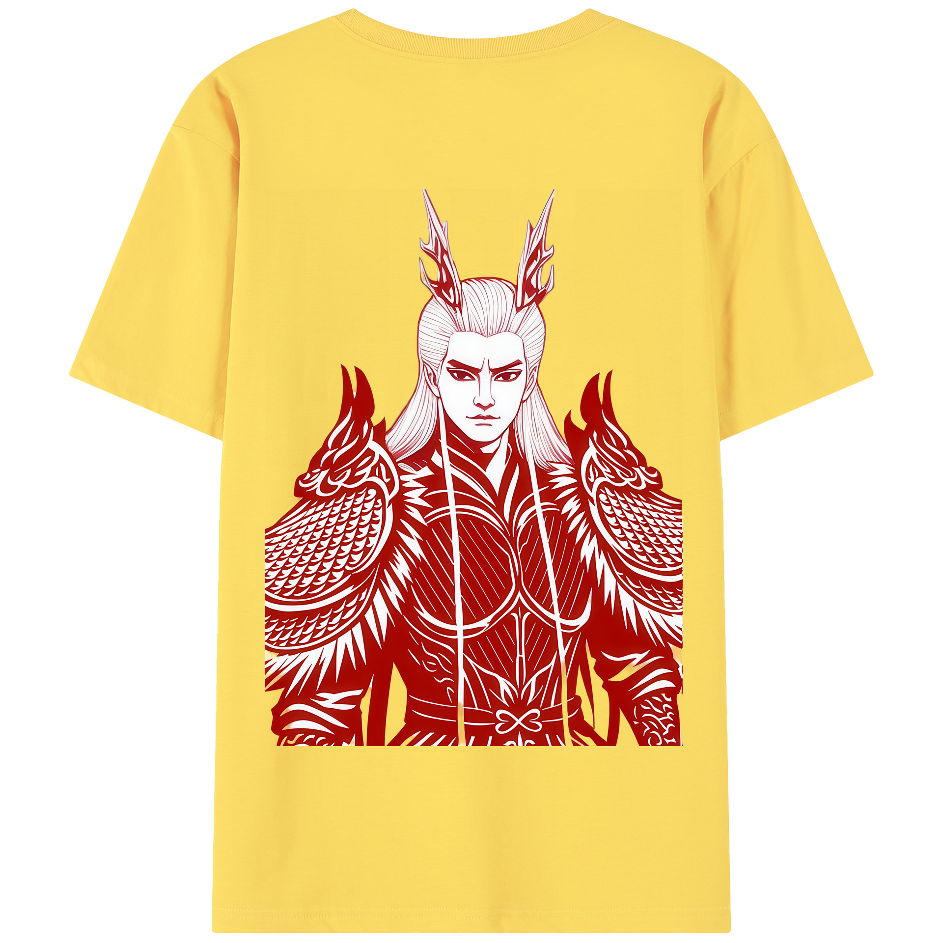 （画像用） Ne Zha 2 ナタ 魔童の大暴れ 綿100％半袖Tシャツ（背面プリント）