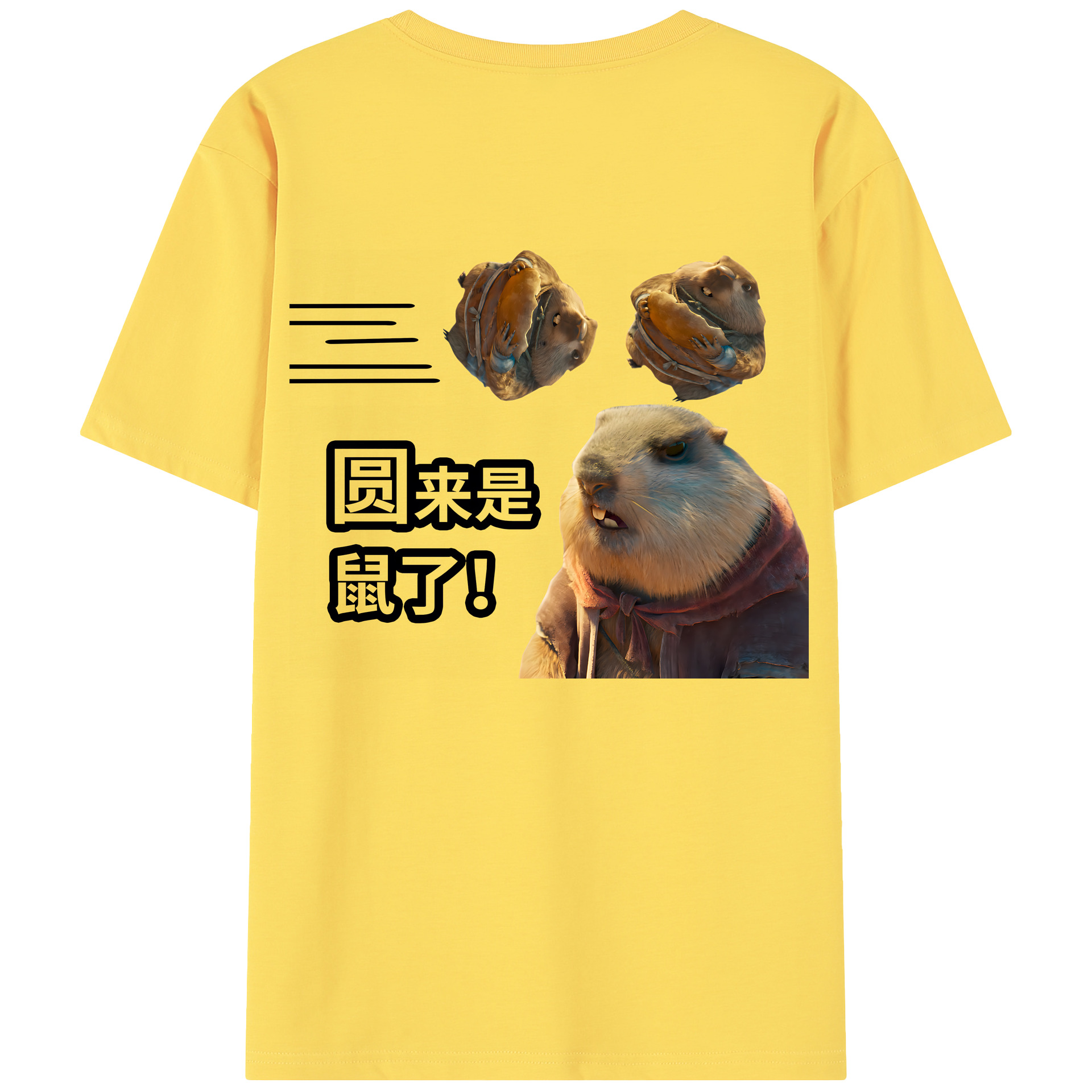 （画像用） Ne Zha 2 ナタ 魔童の大暴れ 綿100％半袖Tシャツ（背面プリント）