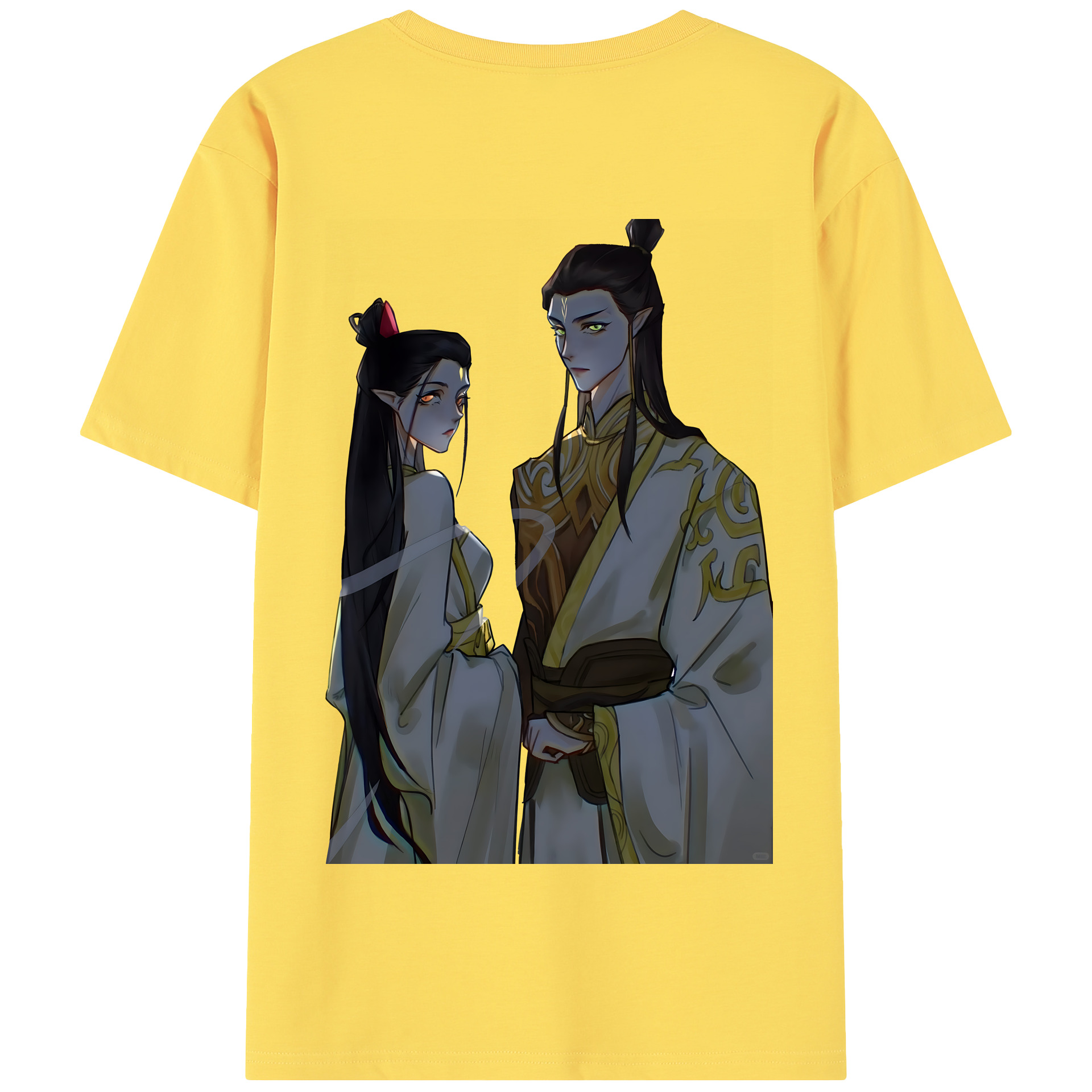 （画像用） Ne Zha 2 ナタ 魔童の大暴れ 綿100％半袖Tシャツ（背面プリント）
