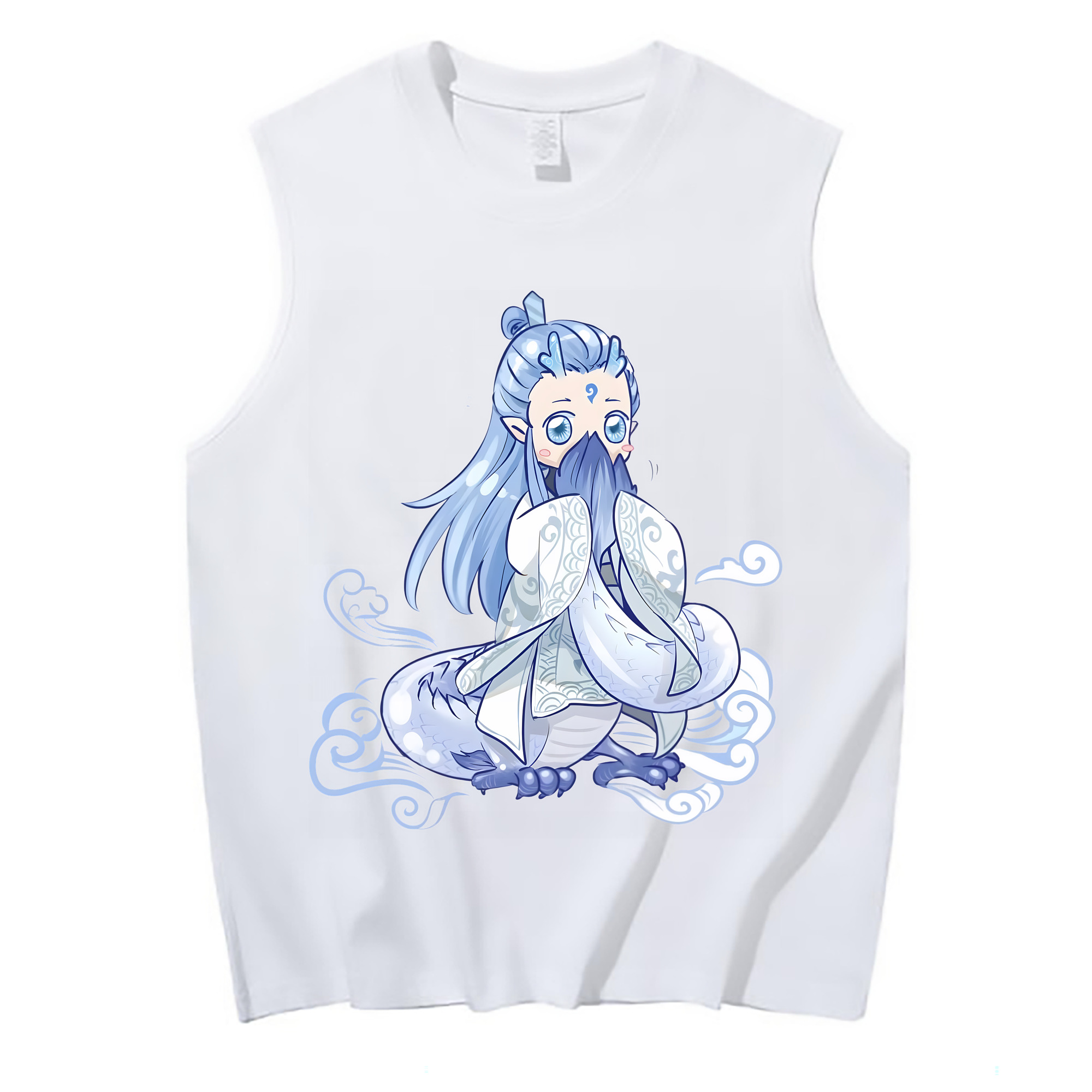 （画像用） Ne Zha 2 ナタ 魔童の大暴れ コットン100％タンクトップ（フロントプリント）