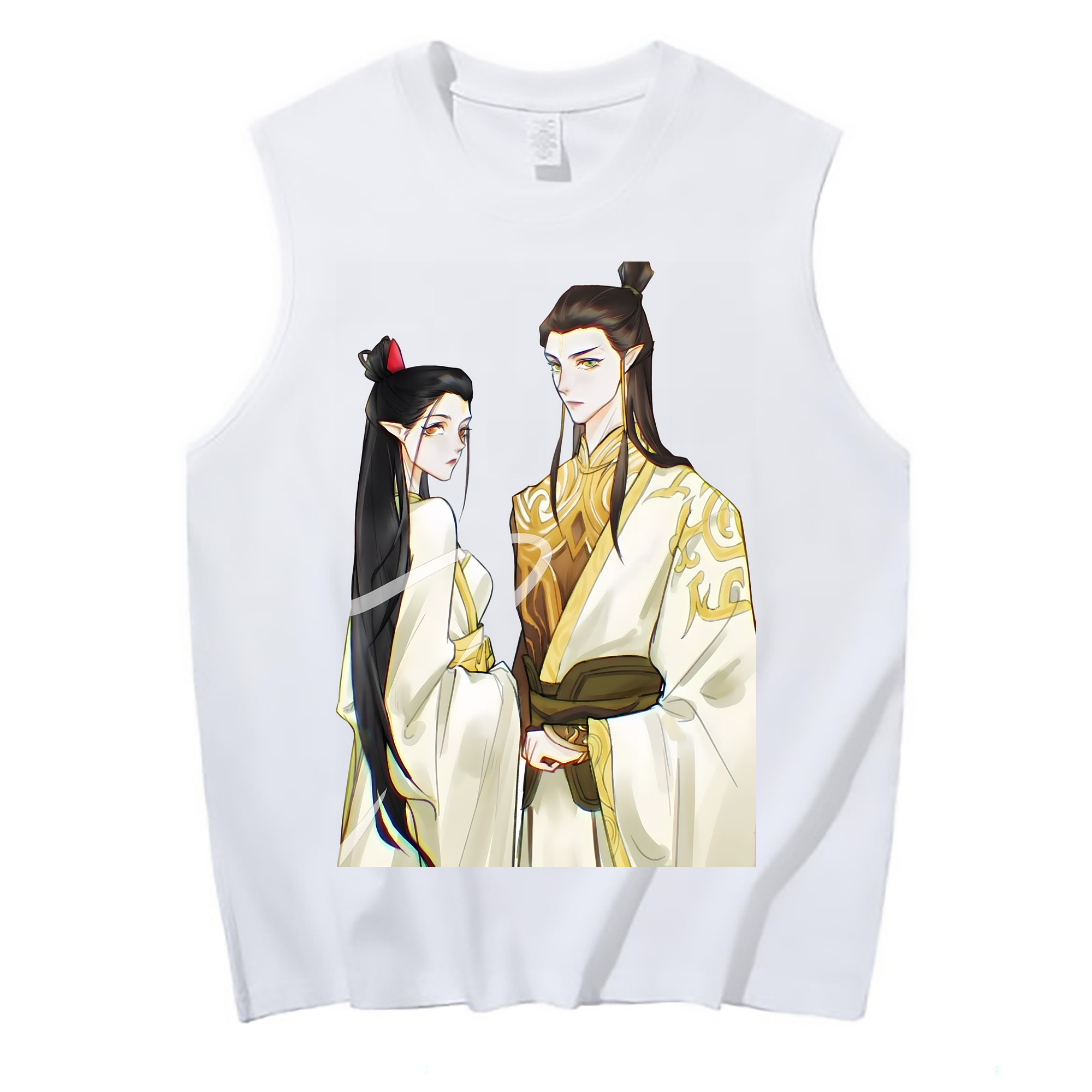 （画像用） Ne Zha 2 ナタ 魔童の大暴れ コットン100％タンクトップ（フロントプリント）