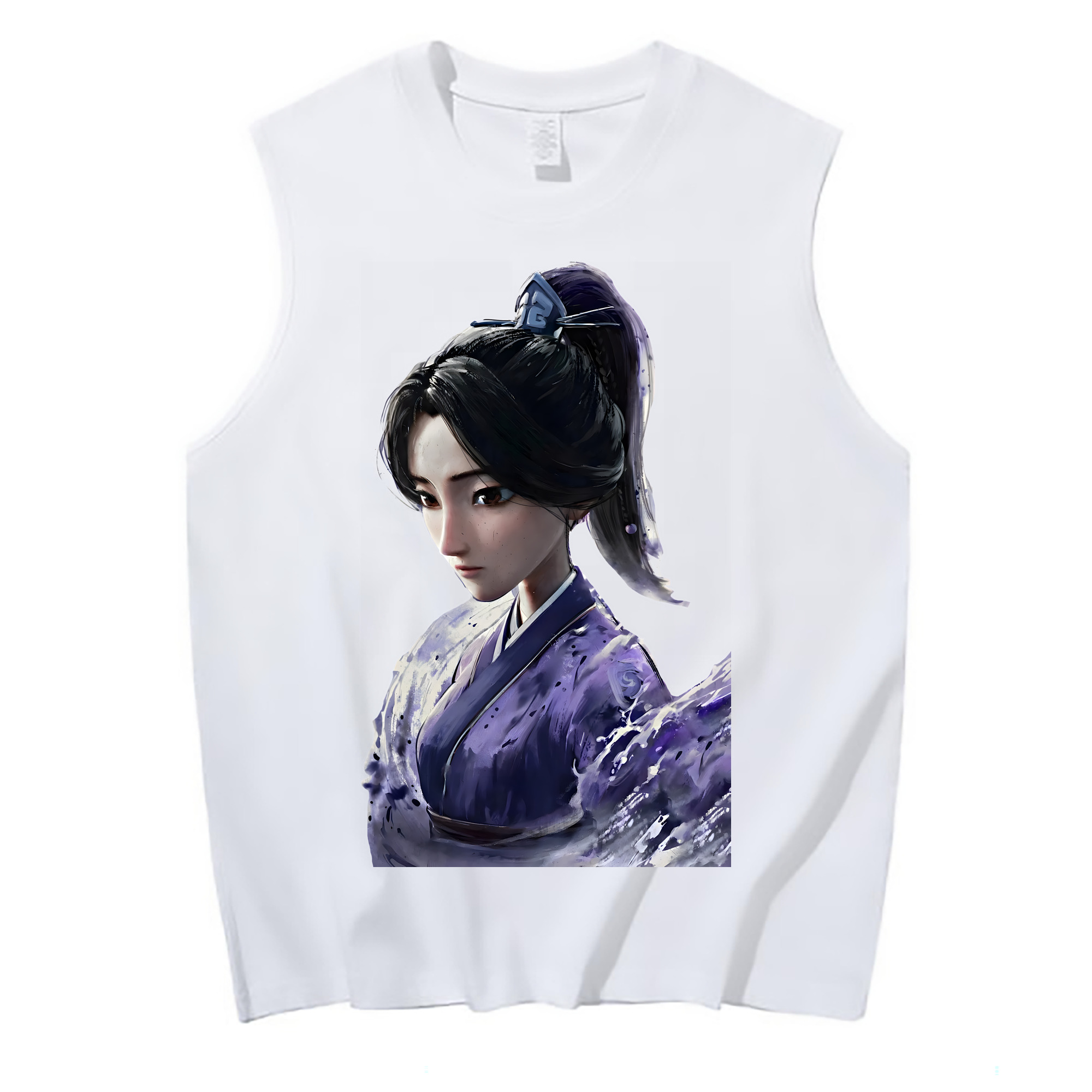 （画像用） Ne Zha 2 ナタ 魔童の大暴れ コットン100％タンクトップ（フロントプリント）