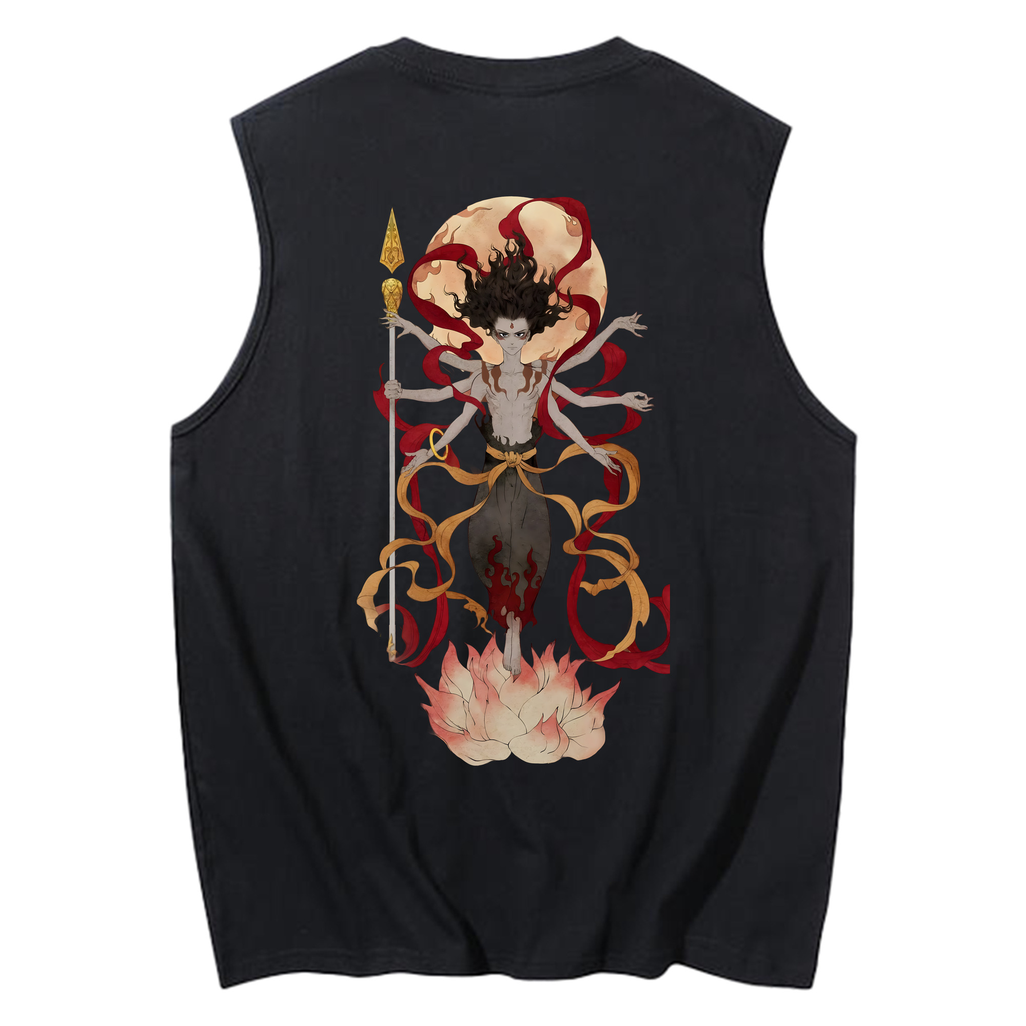 （画像用） Ne Zha 2 ナタ 魔童の大暴れ コットン100％タンクトップ（背面プリント）