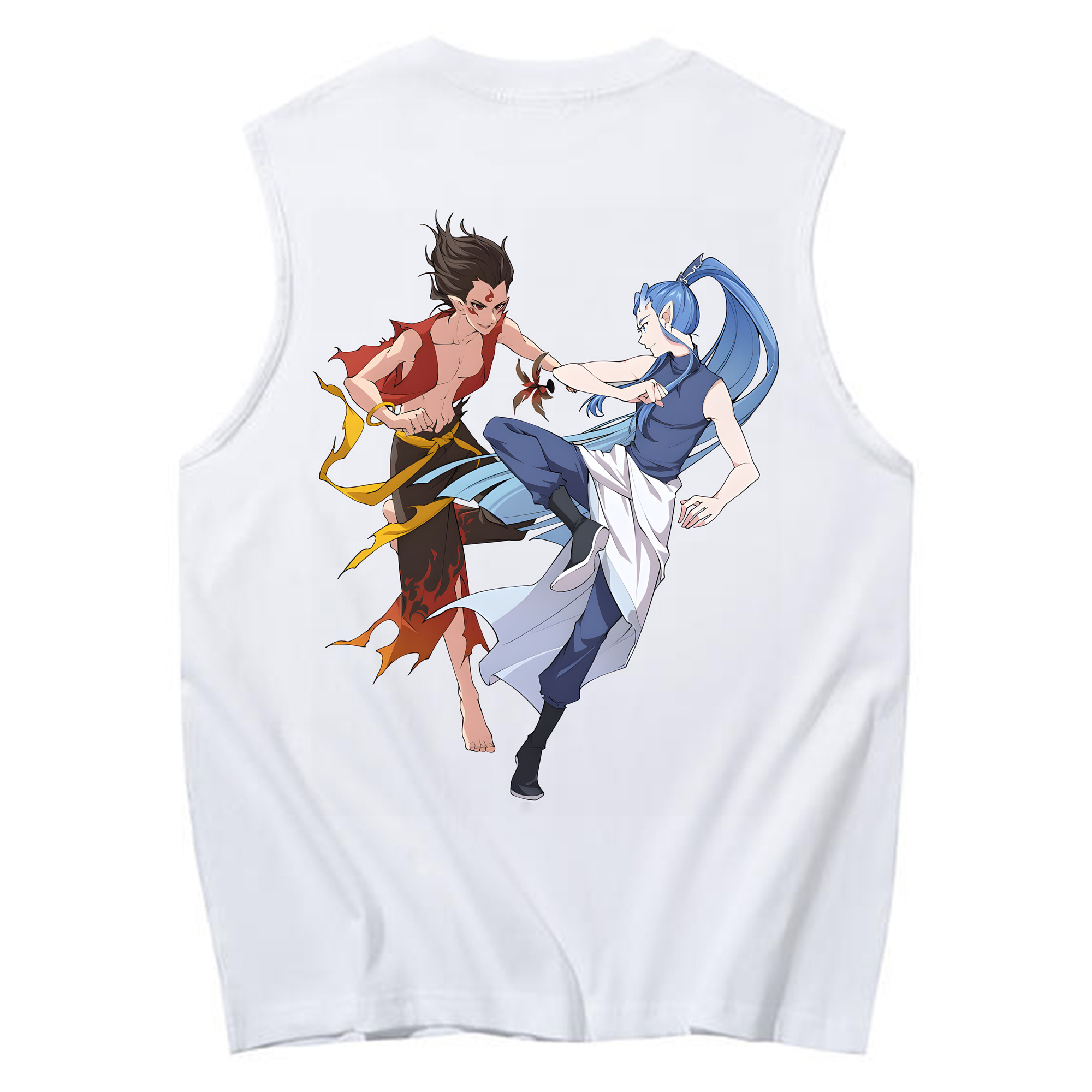 （画像用） Ne Zha 2 ナタ 魔童の大暴れ コットン100％タンクトップ（背面プリント）
