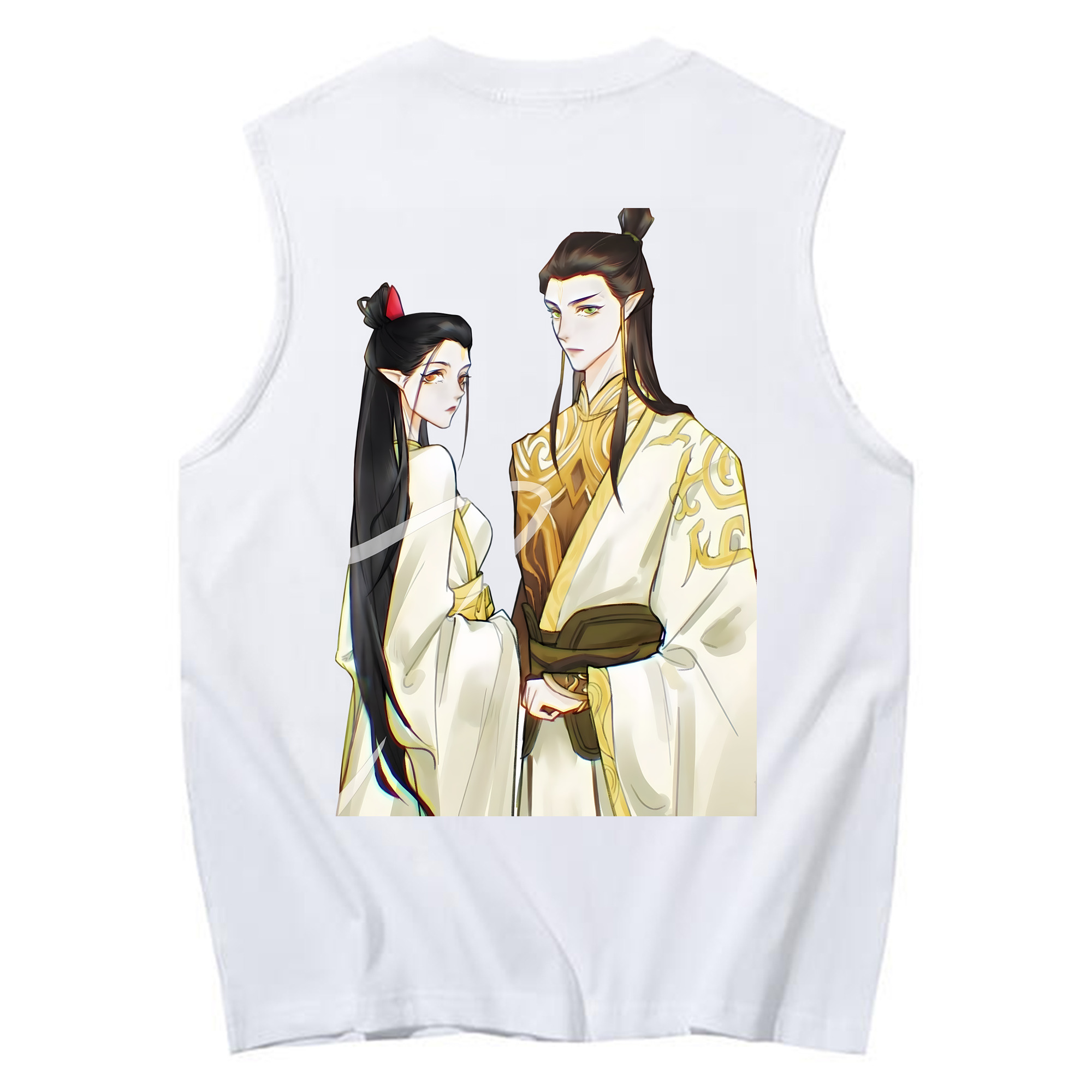 （画像用） Ne Zha 2 ナタ 魔童の大暴れ コットン100％タンクトップ（背面プリント）