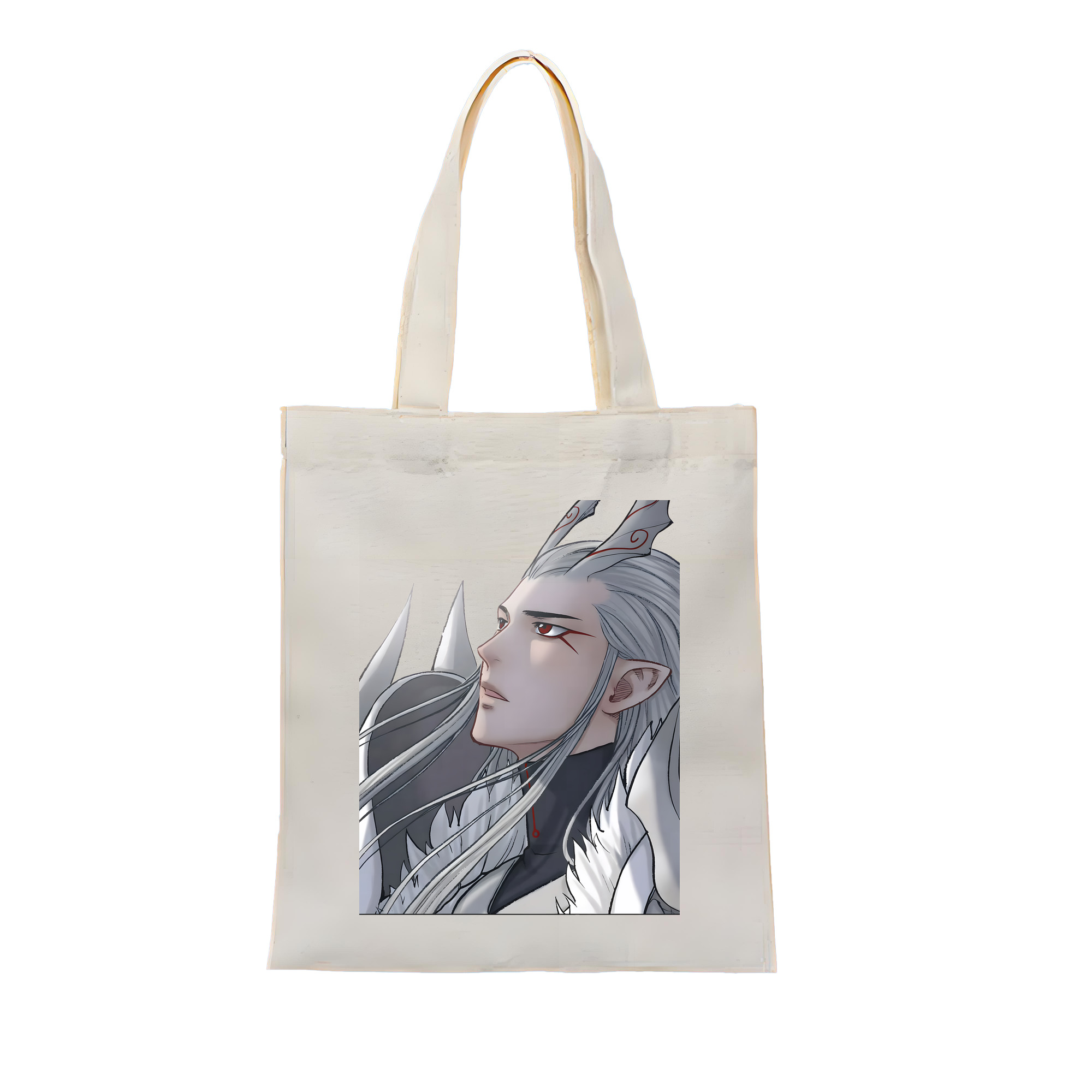 （画像用） Ne Zha 2 ナタ 魔童の大暴れ 縦型キャンバス生地手提げバッグ　トートバッグ