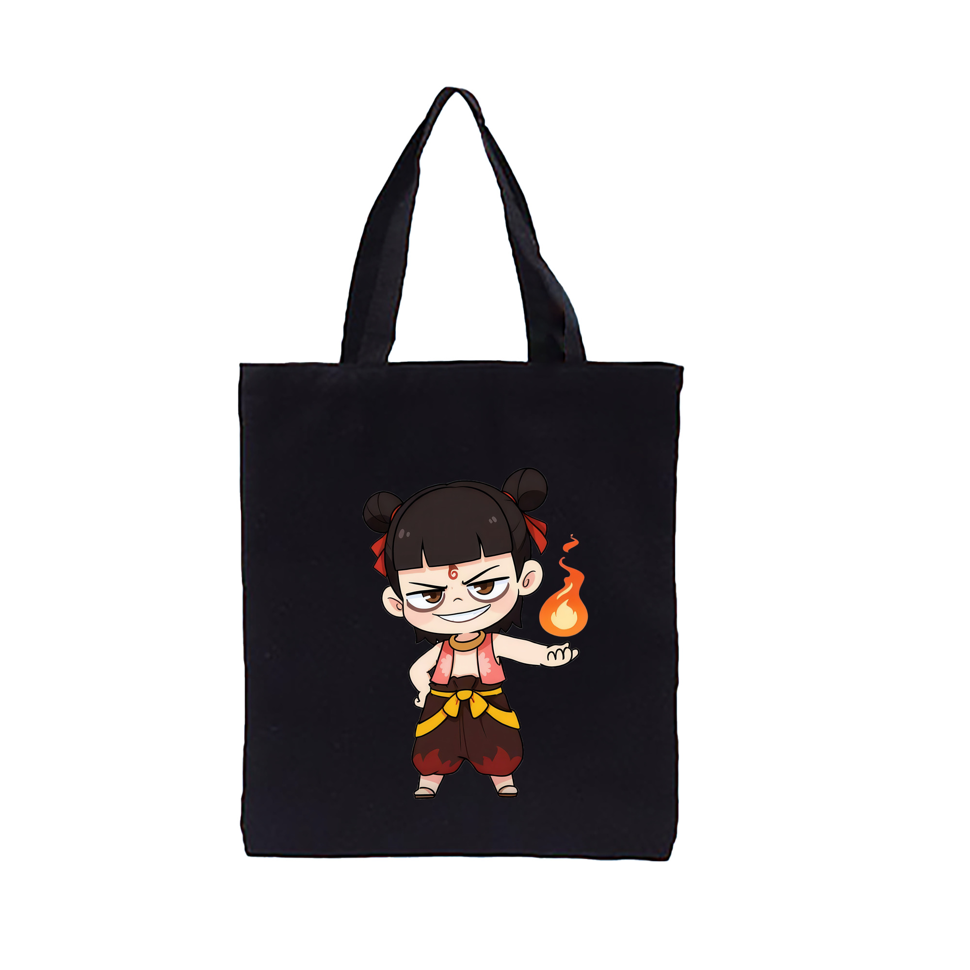 （画像用） Ne Zha 2 ナタ 魔童の大暴れ 縦型キャンバス生地手提げバッグ　トートバッグ