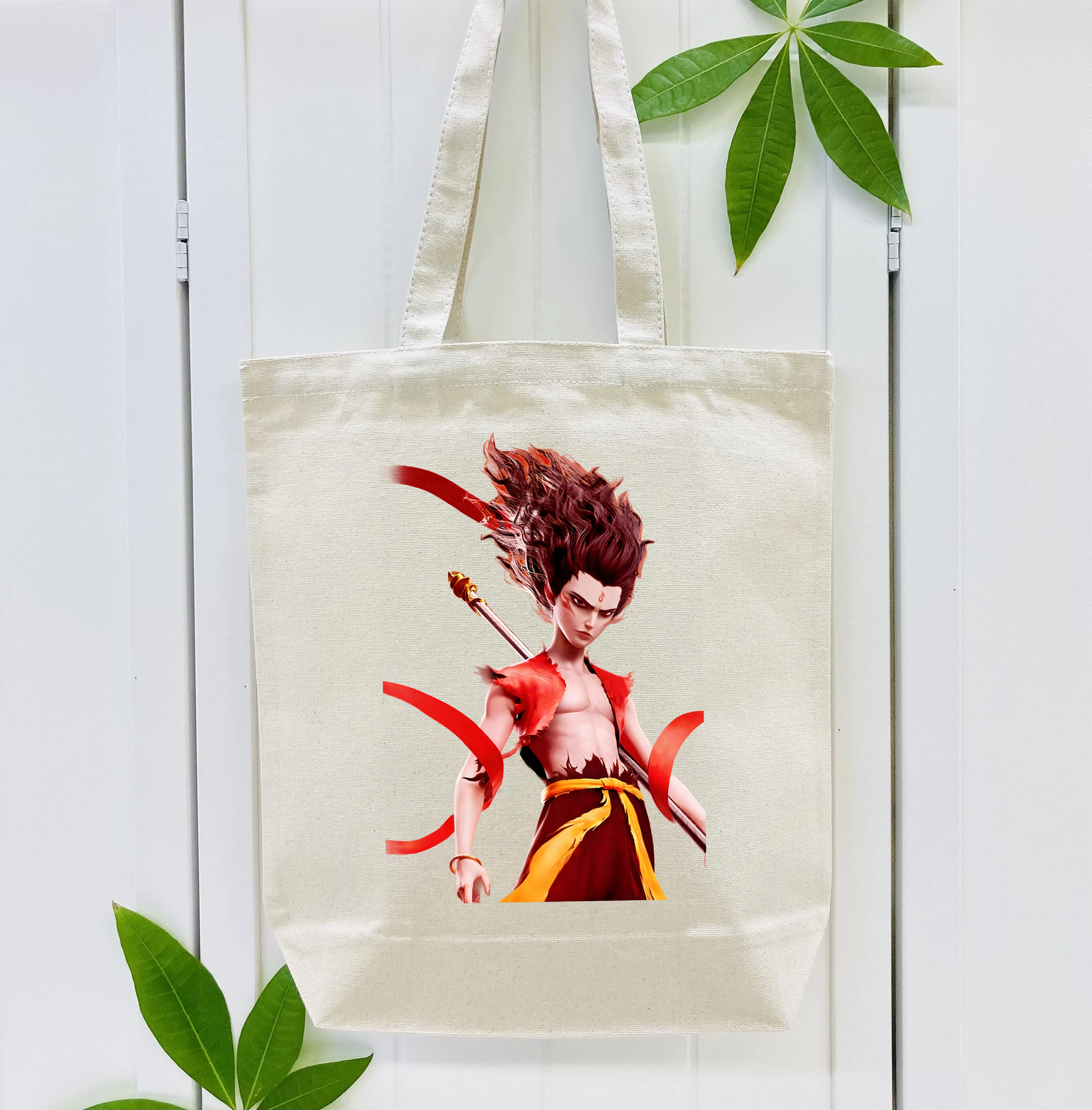 Ne Zha 2 ナタ 魔童の大暴れ 縦型キャンバス生地手提げバッグ　トートバッグ