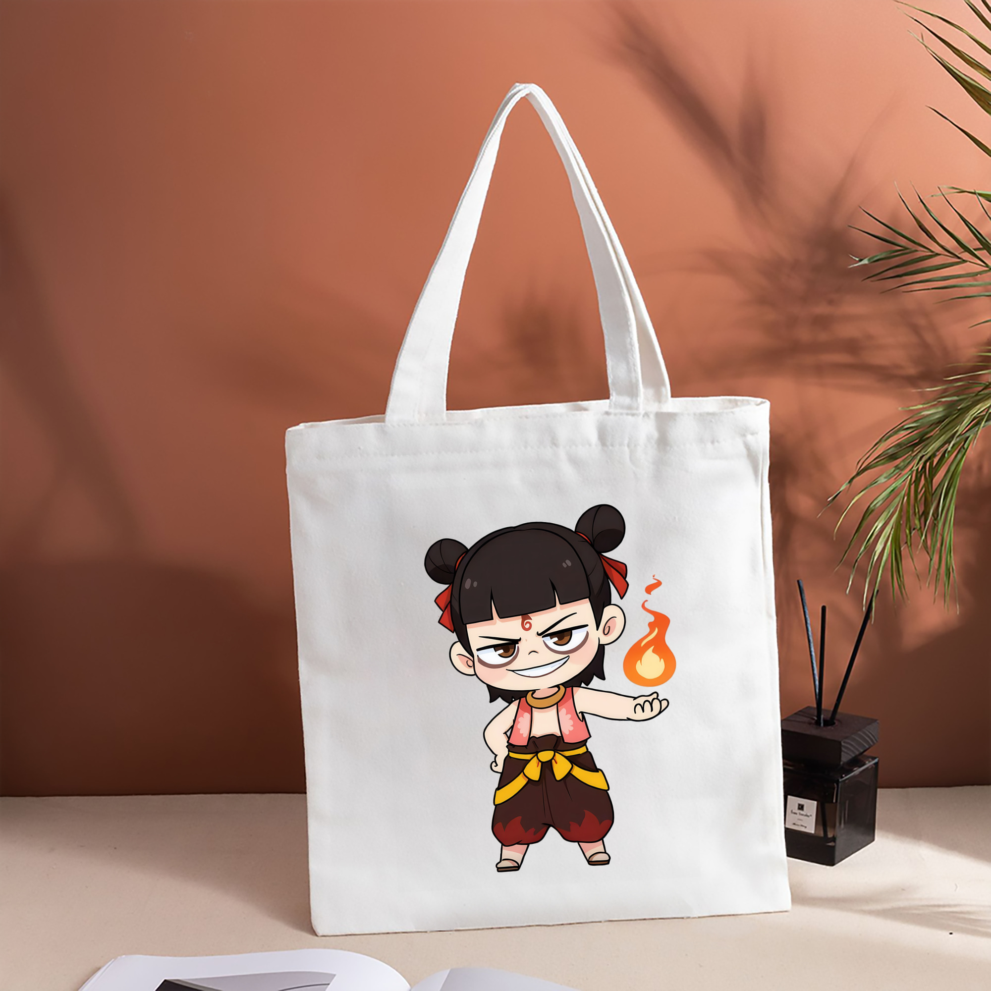 Ne Zha 2 ナタ 魔童の大暴れ 縦型キャンバス生地手提げバッグ　トートバッグ
