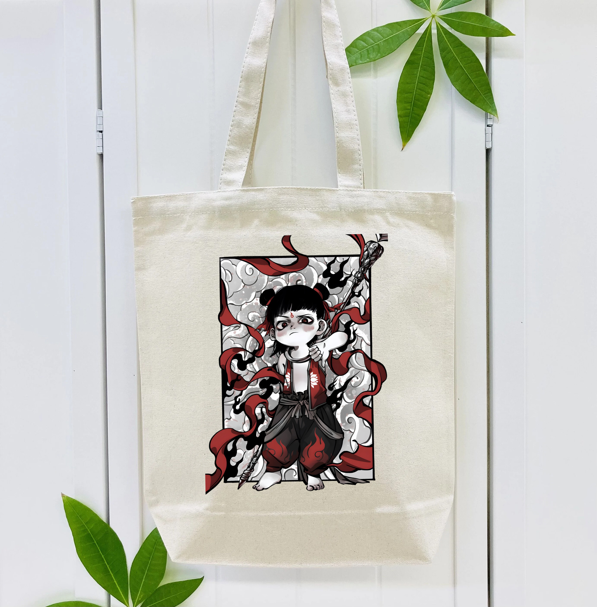 Ne Zha 2 ナタ 魔童の大暴れ 縦型キャンバス生地手提げバッグ　トートバッグ