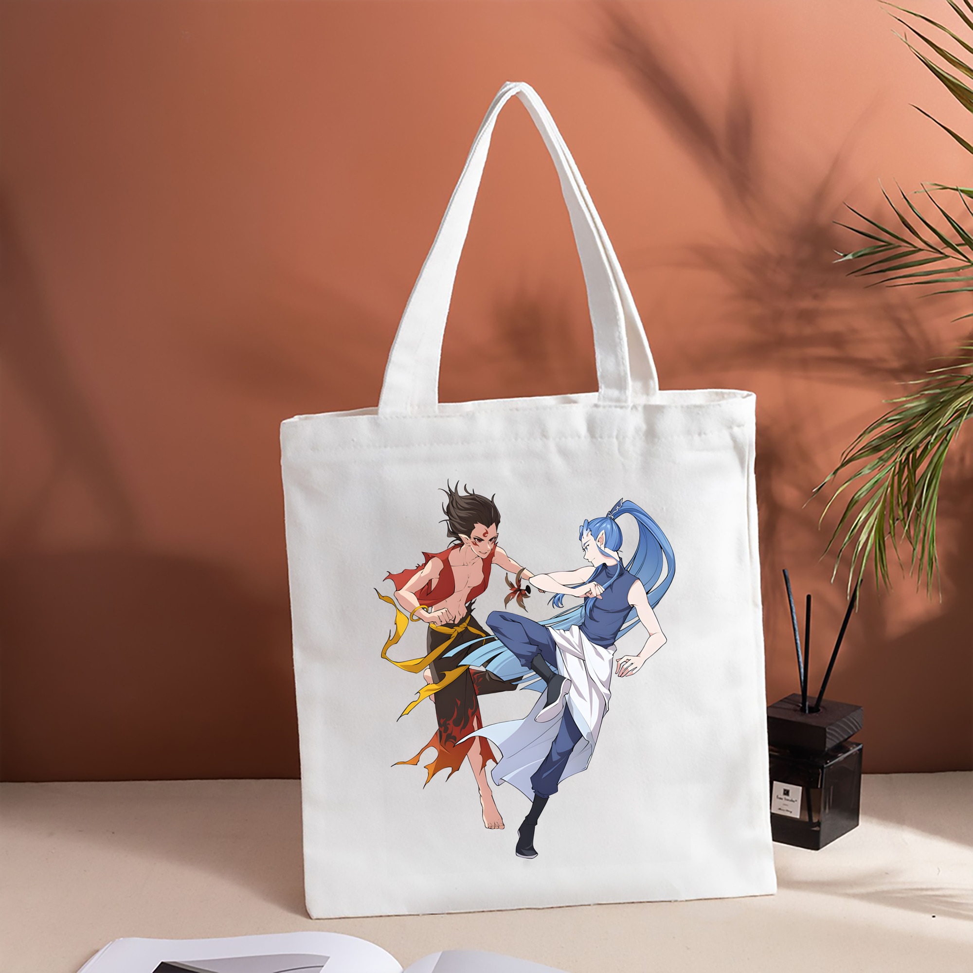 Ne Zha 2 ナタ 魔童の大暴れ 縦型キャンバス生地手提げバッグ　トートバッグ