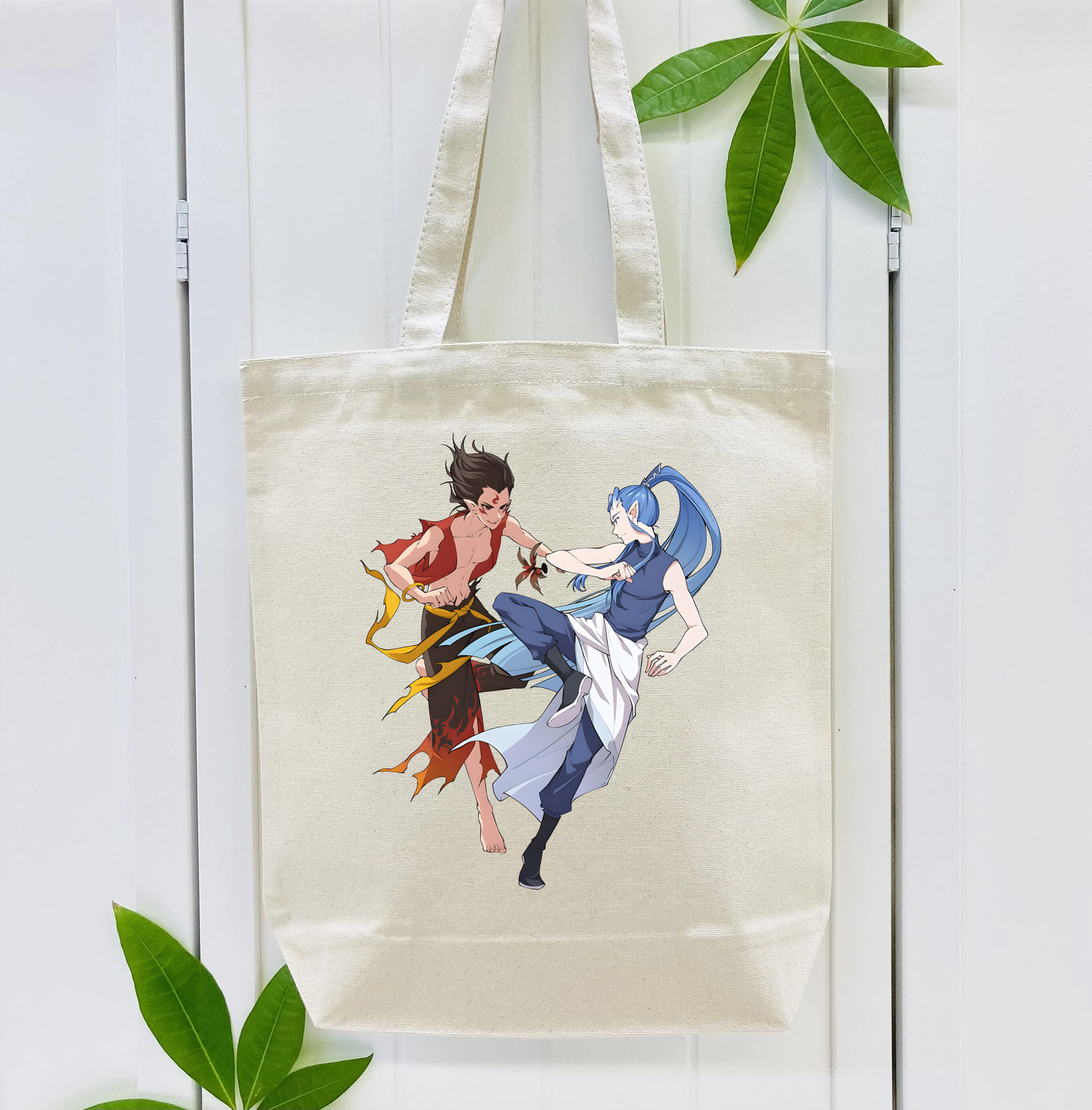 Ne Zha 2 ナタ 魔童の大暴れ 縦型キャンバス生地手提げバッグ　トートバッグ