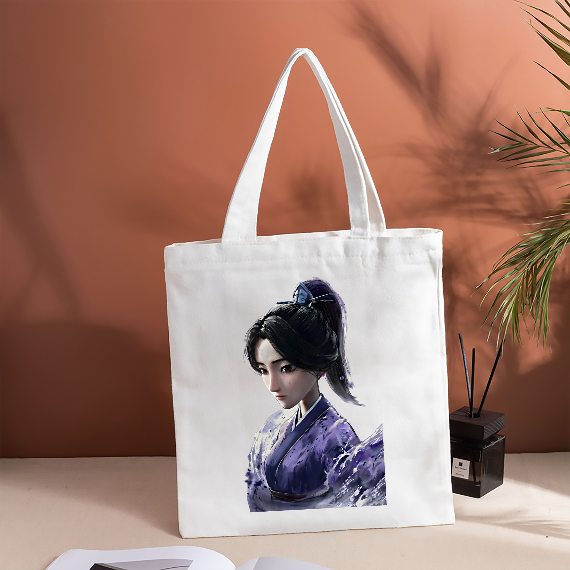 Ne Zha 2 ナタ 魔童の大暴れ 縦型キャンバス生地手提げバッグ　トートバッグ
