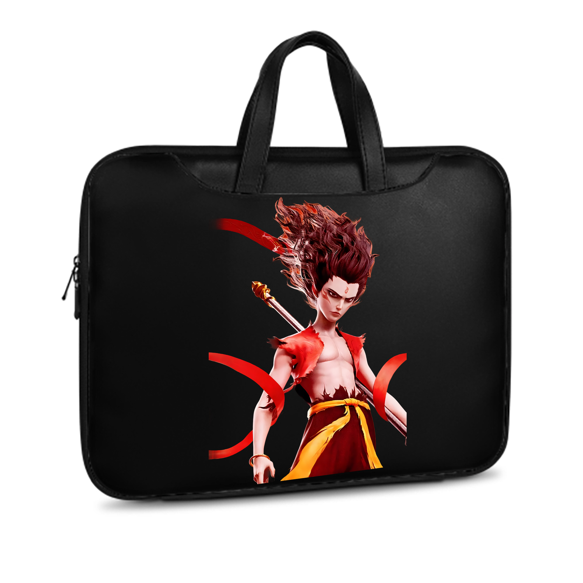（画像用） Ne Zha 2 ナタ 魔童の大暴れ レザーラップトップバッグ　ノートパソコンケース