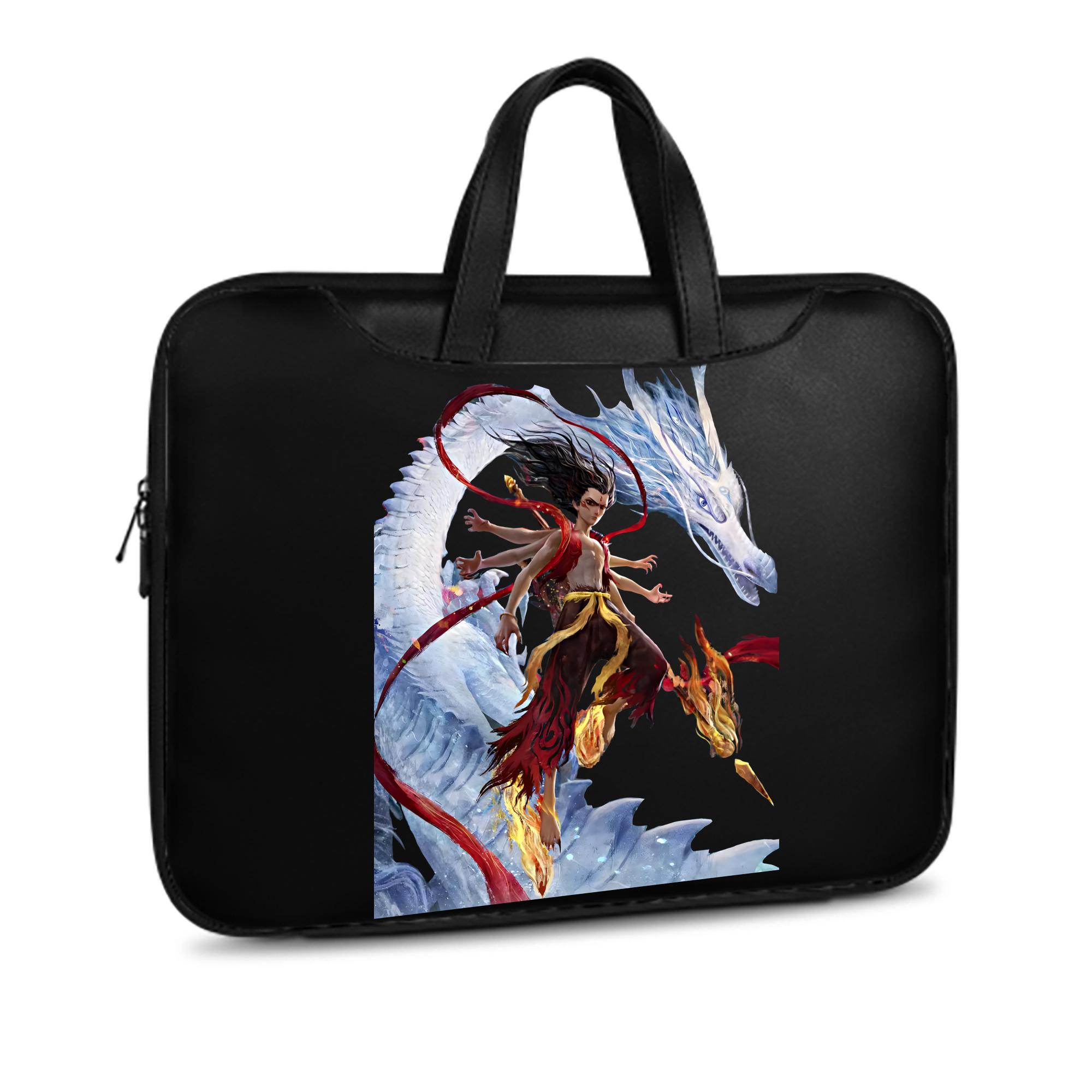 （画像用） Ne Zha 2 ナタ 魔童の大暴れ レザーラップトップバッグ　ノートパソコンケース