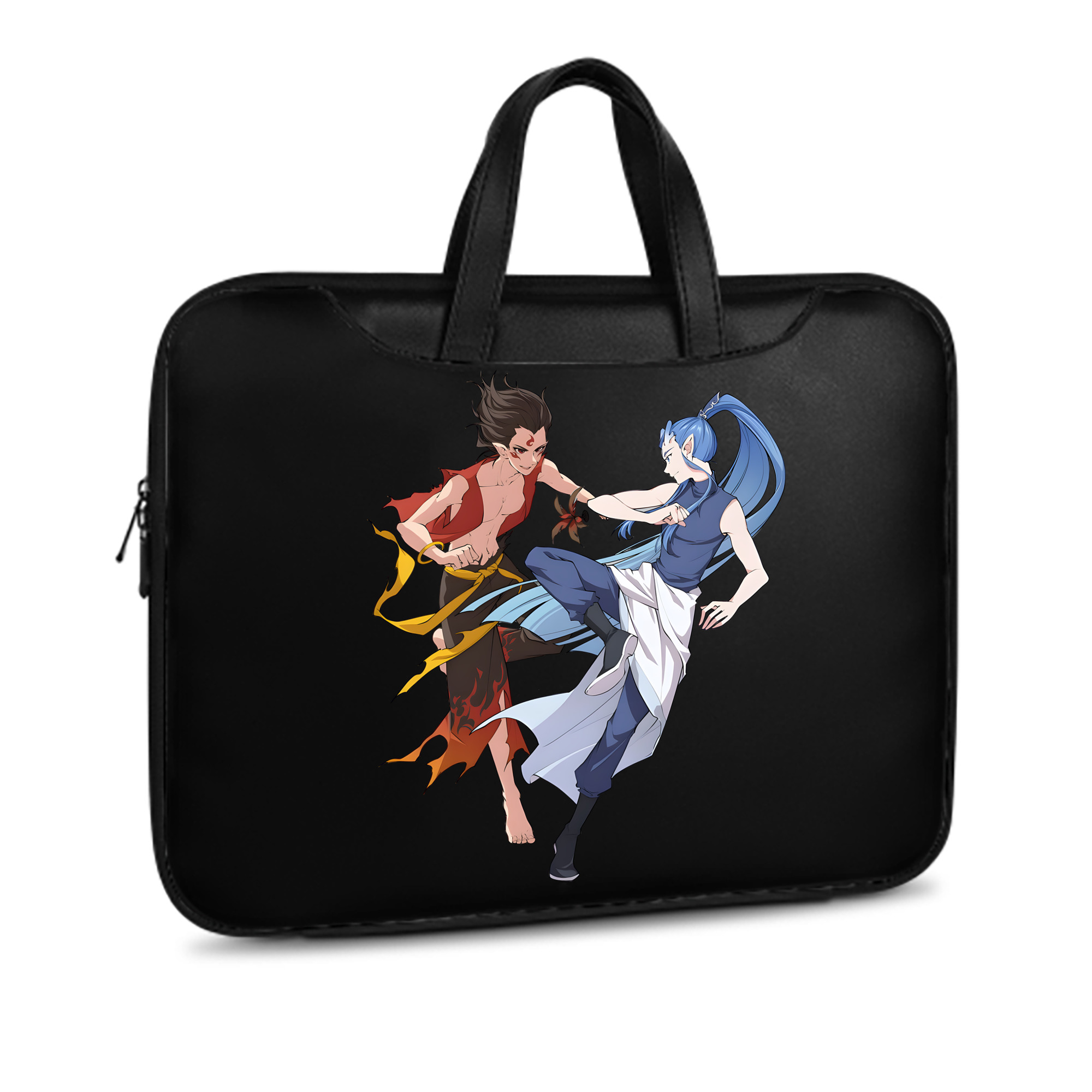 （画像用） Ne Zha 2 ナタ 魔童の大暴れ レザーラップトップバッグ　ノートパソコンケース