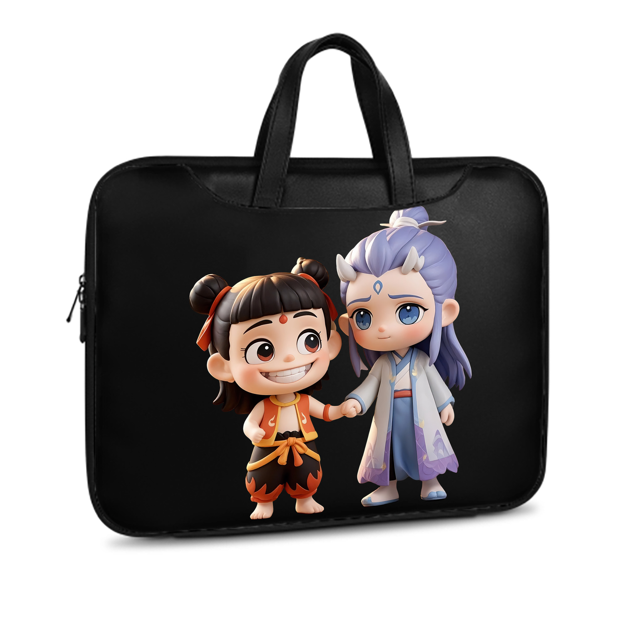 （画像用） Ne Zha 2 ナタ 魔童の大暴れ レザーラップトップバッグ　ノートパソコンケース