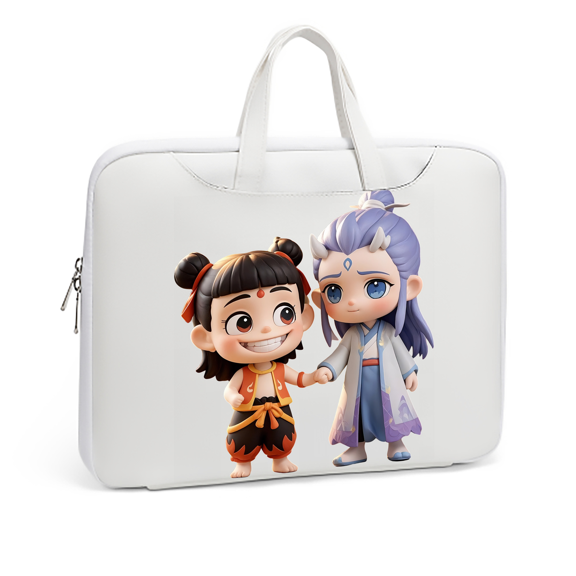 （画像用） Ne Zha 2 ナタ 魔童の大暴れ レザーラップトップバッグ　ノートパソコンケース