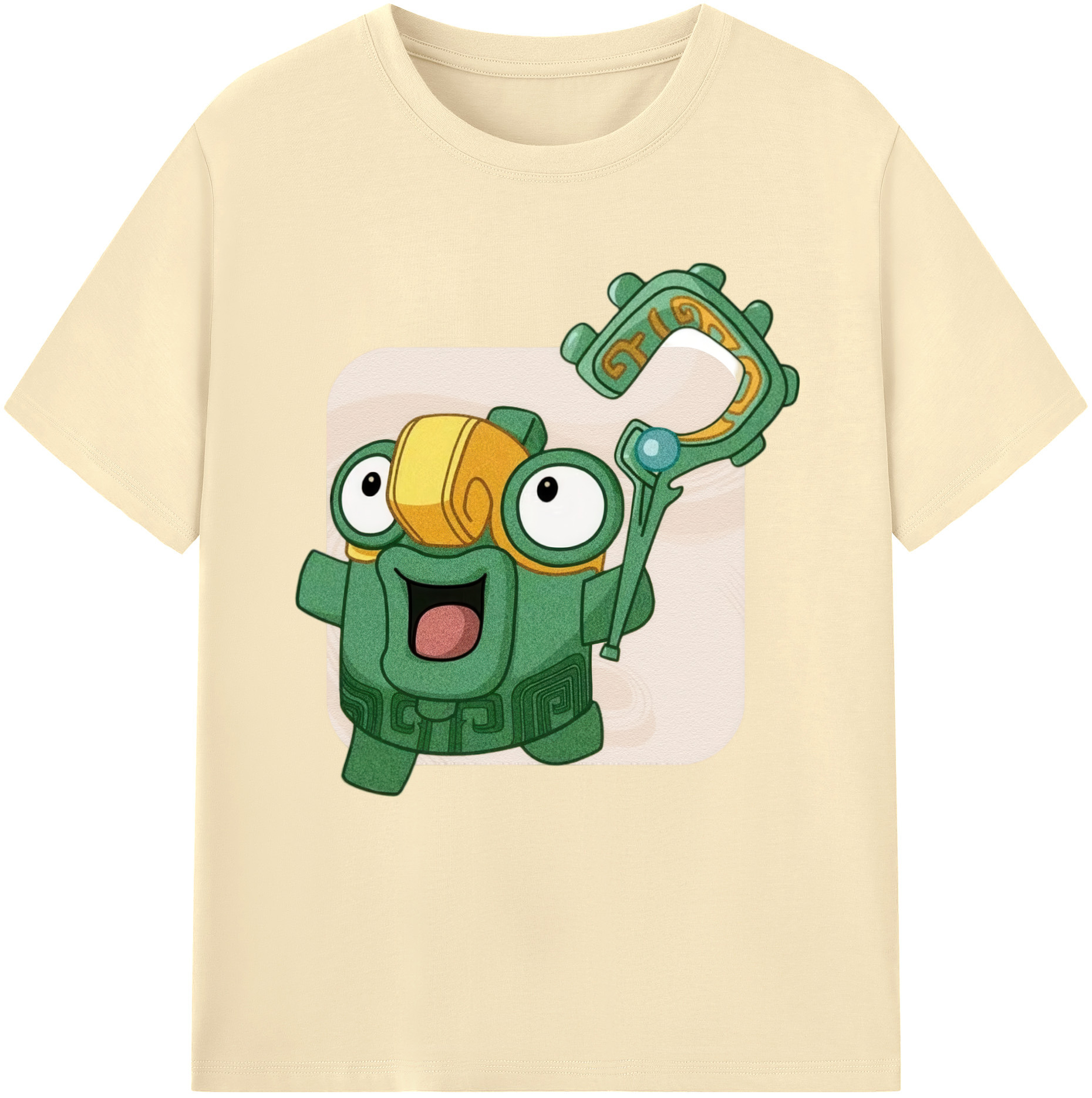 （画像用） Ne Zha 2 ナタ 魔童の大暴れ 綿100％半袖Tシャツ（フロントプリント）