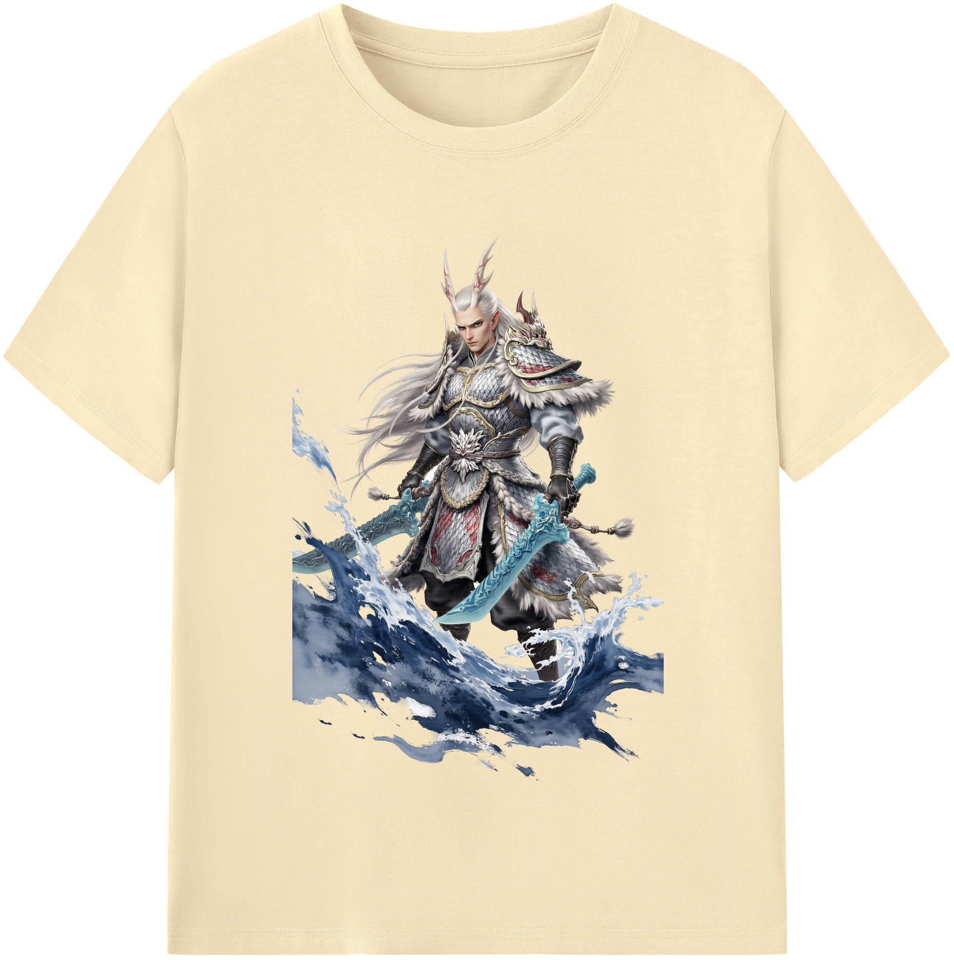 （画像用） Ne Zha 2 ナタ 魔童の大暴れ 綿100％半袖Tシャツ（フロントプリント）