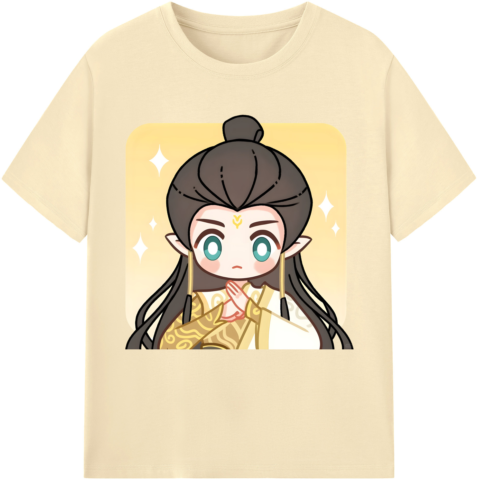 （画像用） Ne Zha 2 ナタ 魔童の大暴れ 綿100％半袖Tシャツ（フロントプリント）