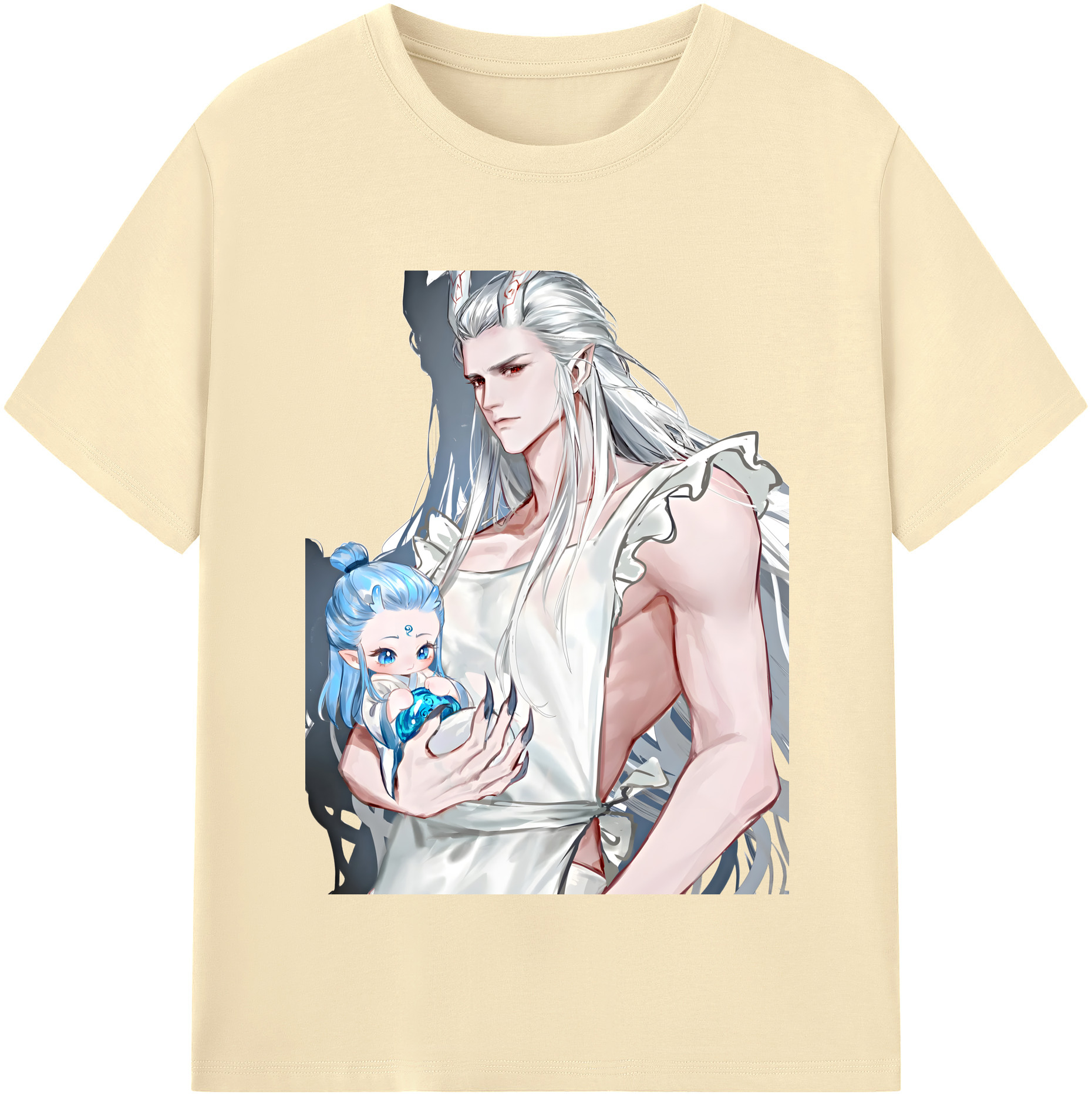 （画像用） Ne Zha 2 ナタ 魔童の大暴れ 綿100％半袖Tシャツ（フロントプリント）