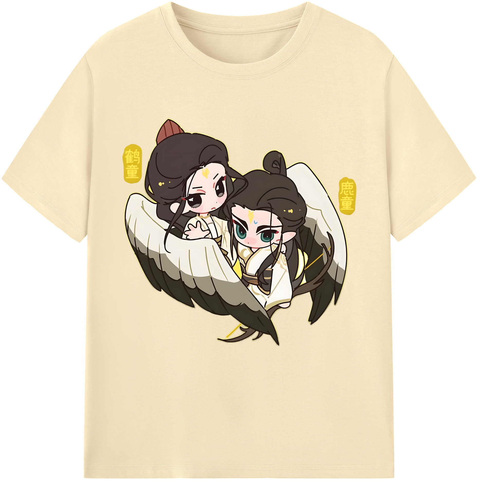 （画像用） Ne Zha 2 ナタ 魔童の大暴れ 綿100％半袖Tシャツ（フロントプリント）