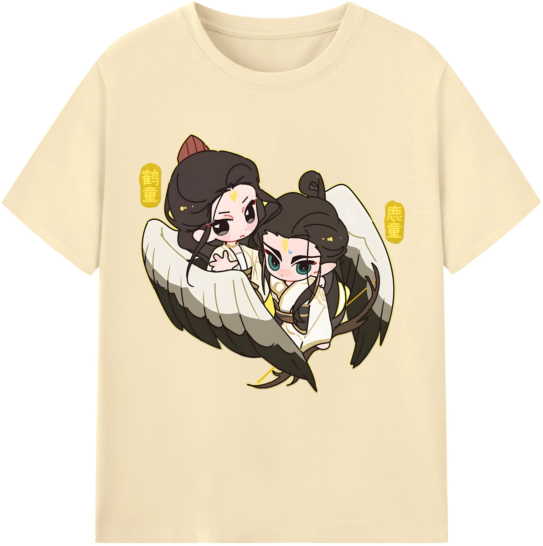 （画像用） Ne Zha 2 ナタ 魔童の大暴れ 綿100％半袖Tシャツ（フロントプリント）