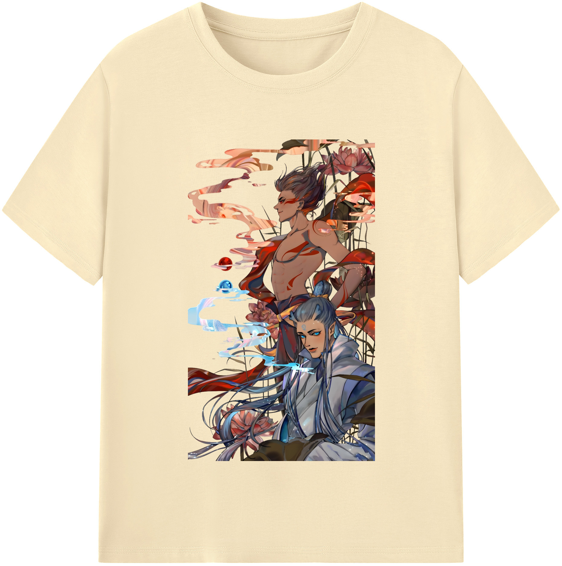 （画像用） Ne Zha 2 ナタ 魔童の大暴れ 綿100％半袖Tシャツ（フロントプリント）