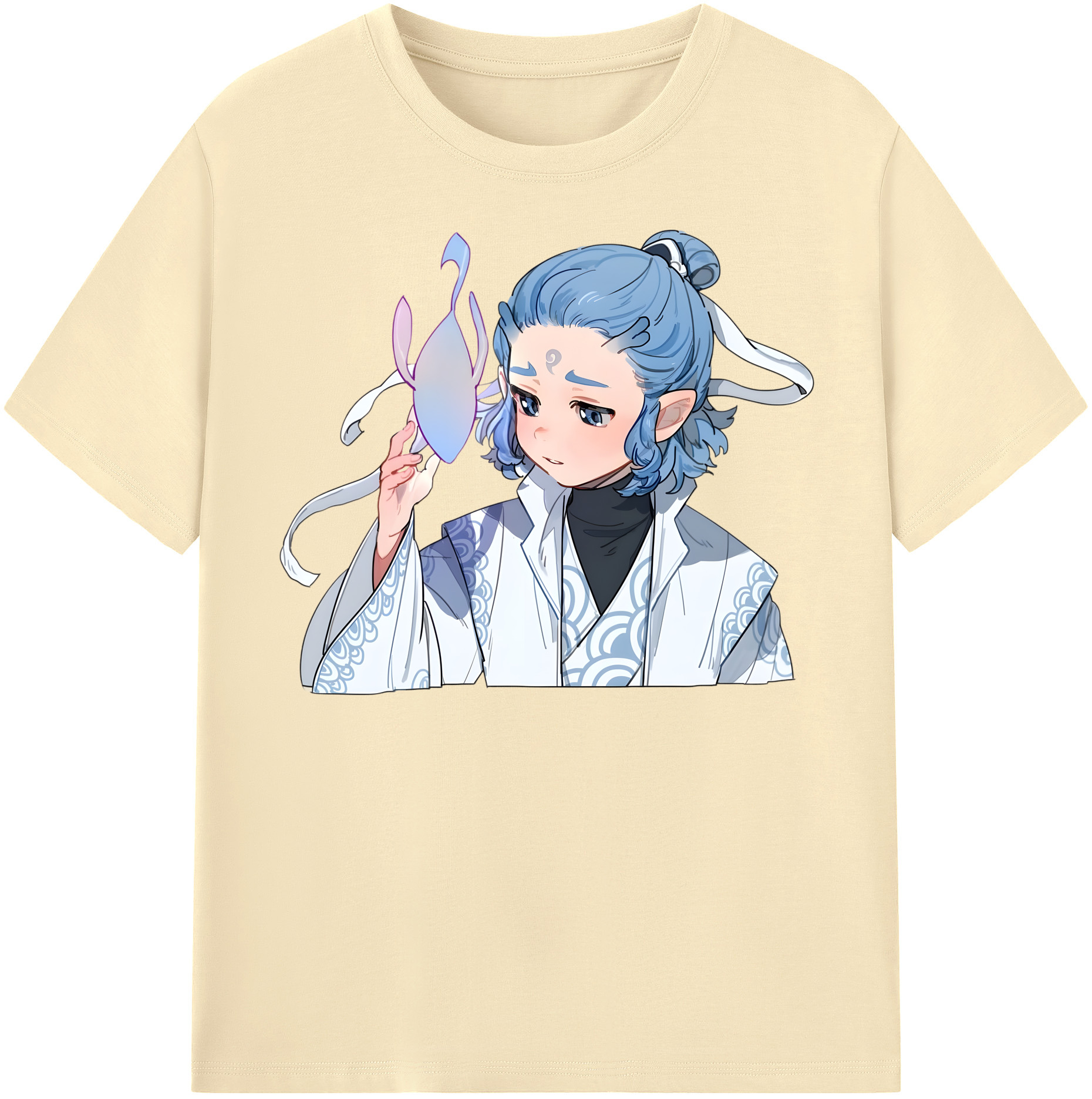 （画像用） Ne Zha 2 ナタ 魔童の大暴れ 綿100％半袖Tシャツ（フロントプリント）