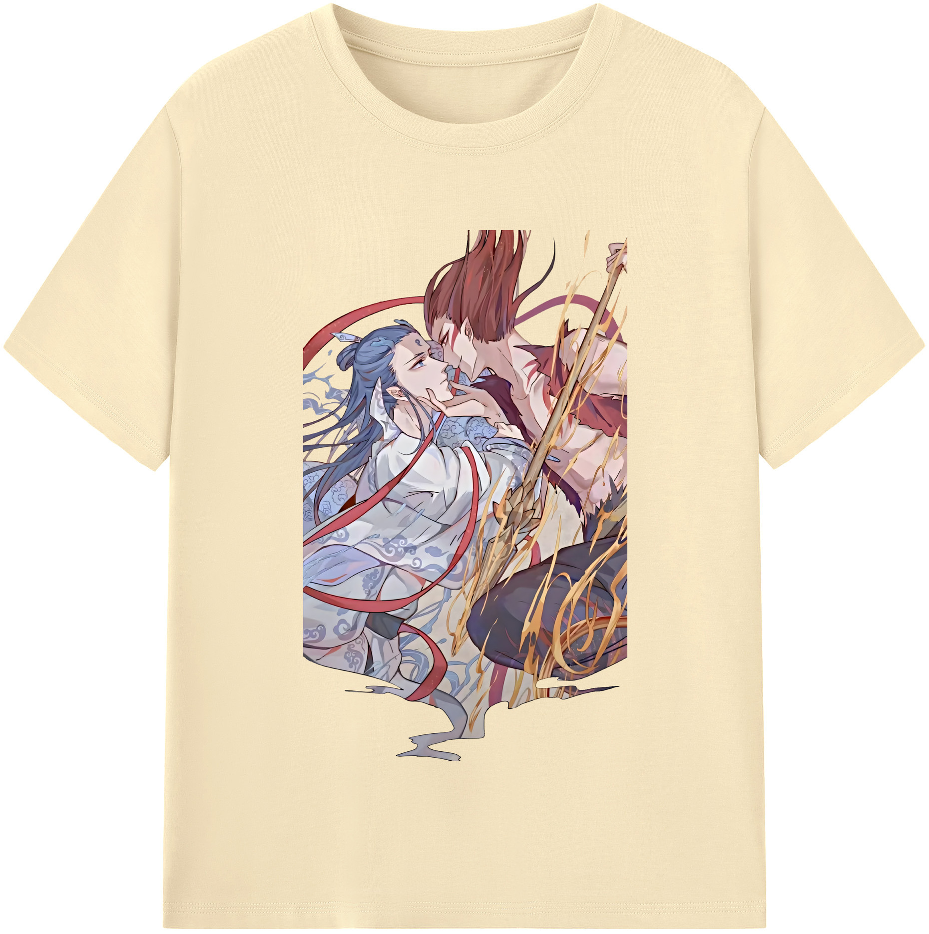 （画像用） Ne Zha 2 ナタ 魔童の大暴れ 綿100％半袖Tシャツ（フロントプリント）