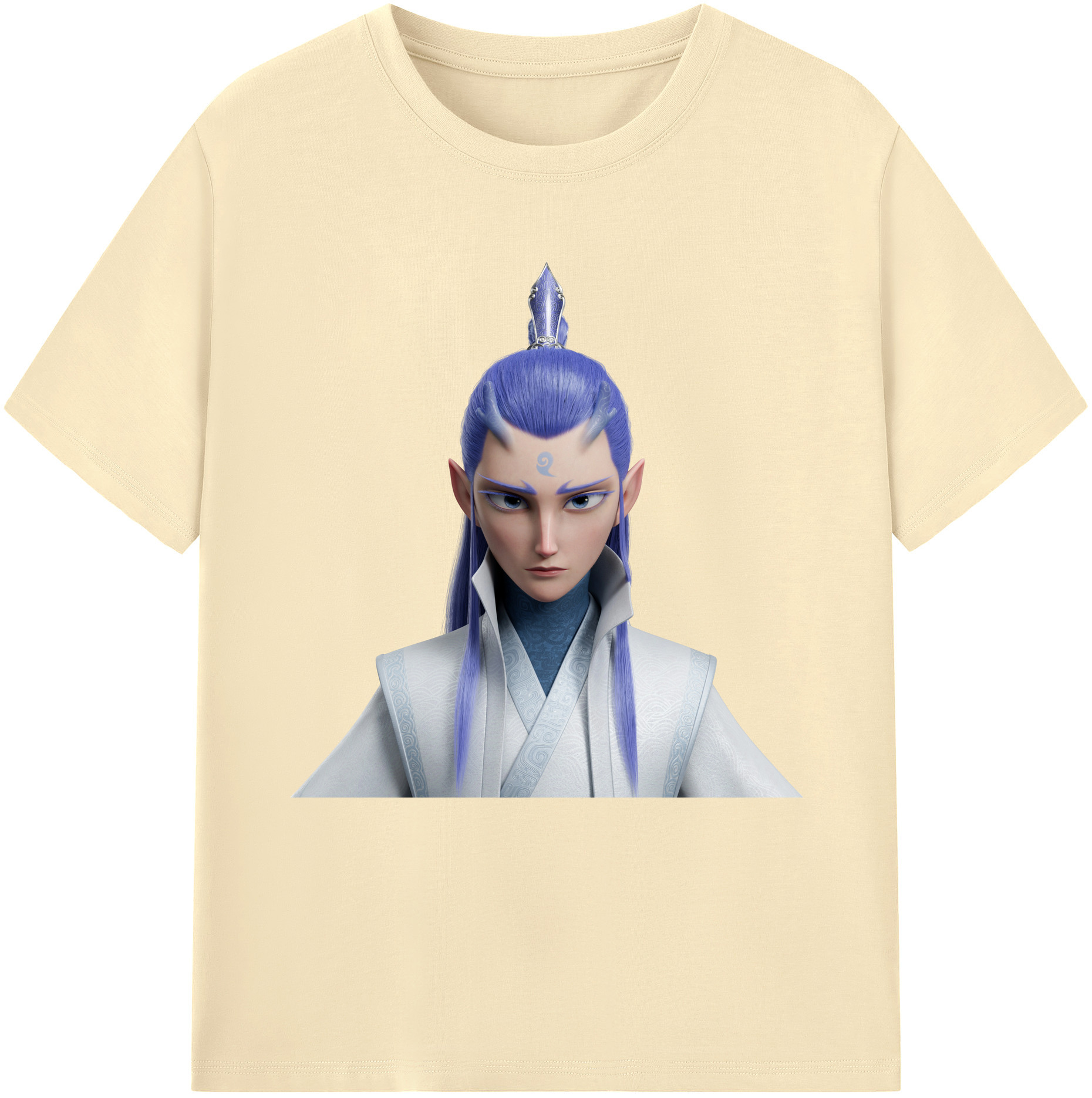 （画像用） Ne Zha 2 ナタ 魔童の大暴れ 綿100％半袖Tシャツ（フロントプリント）