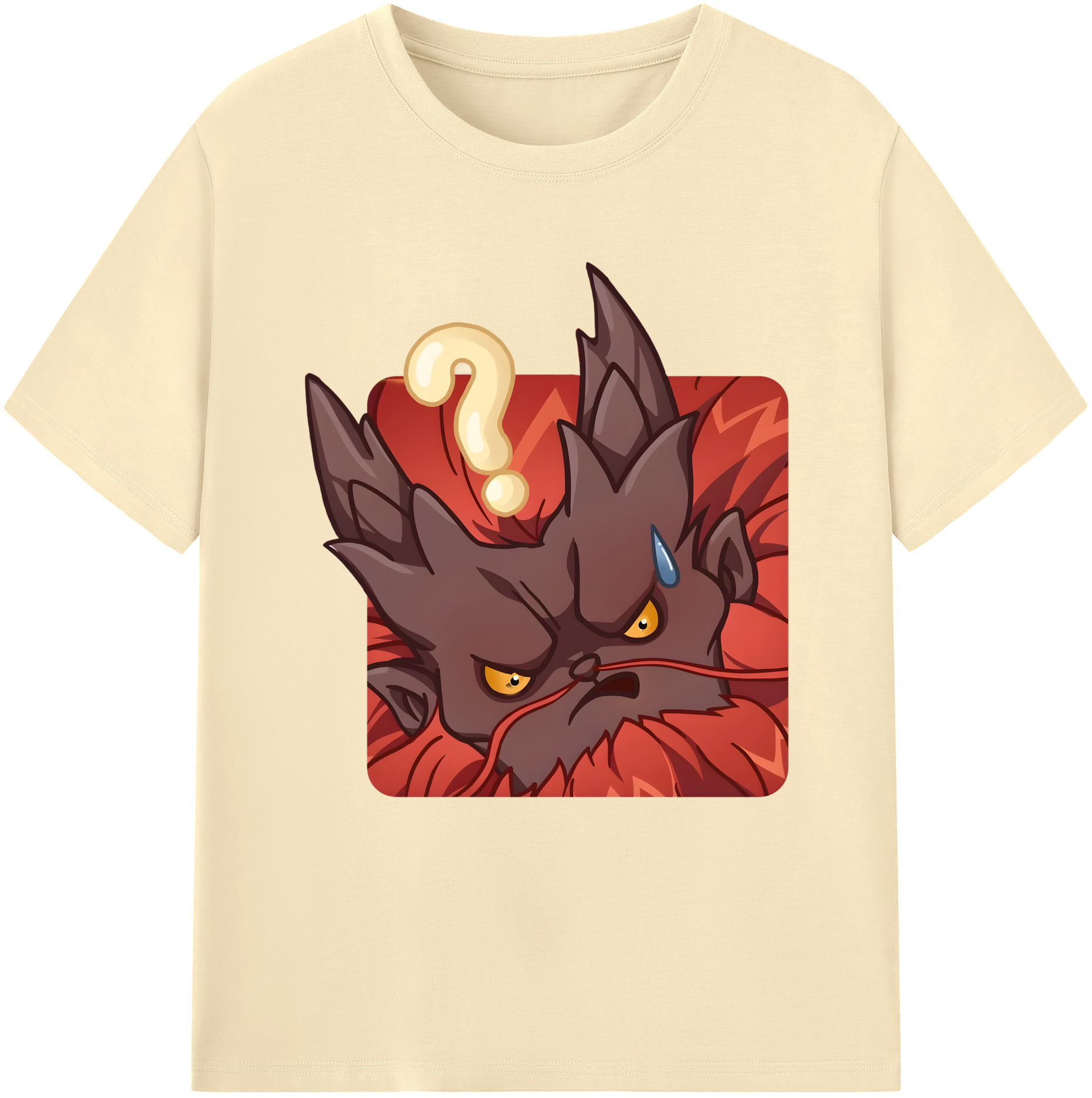 （画像用） Ne Zha 2 ナタ 魔童の大暴れ 綿100％半袖Tシャツ（フロントプリント）
