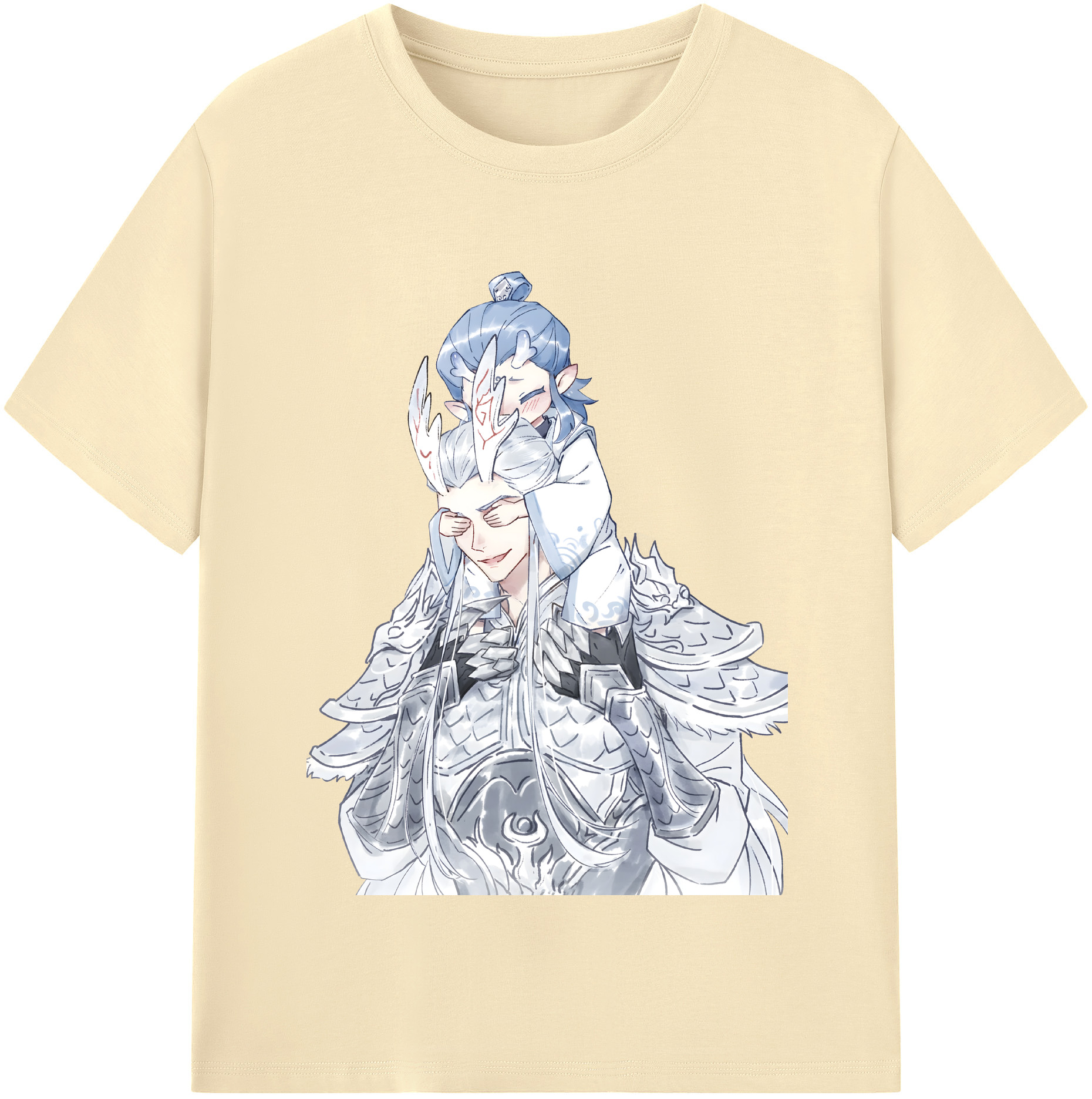 （画像用） Ne Zha 2 ナタ 魔童の大暴れ 綿100％半袖Tシャツ（フロントプリント）