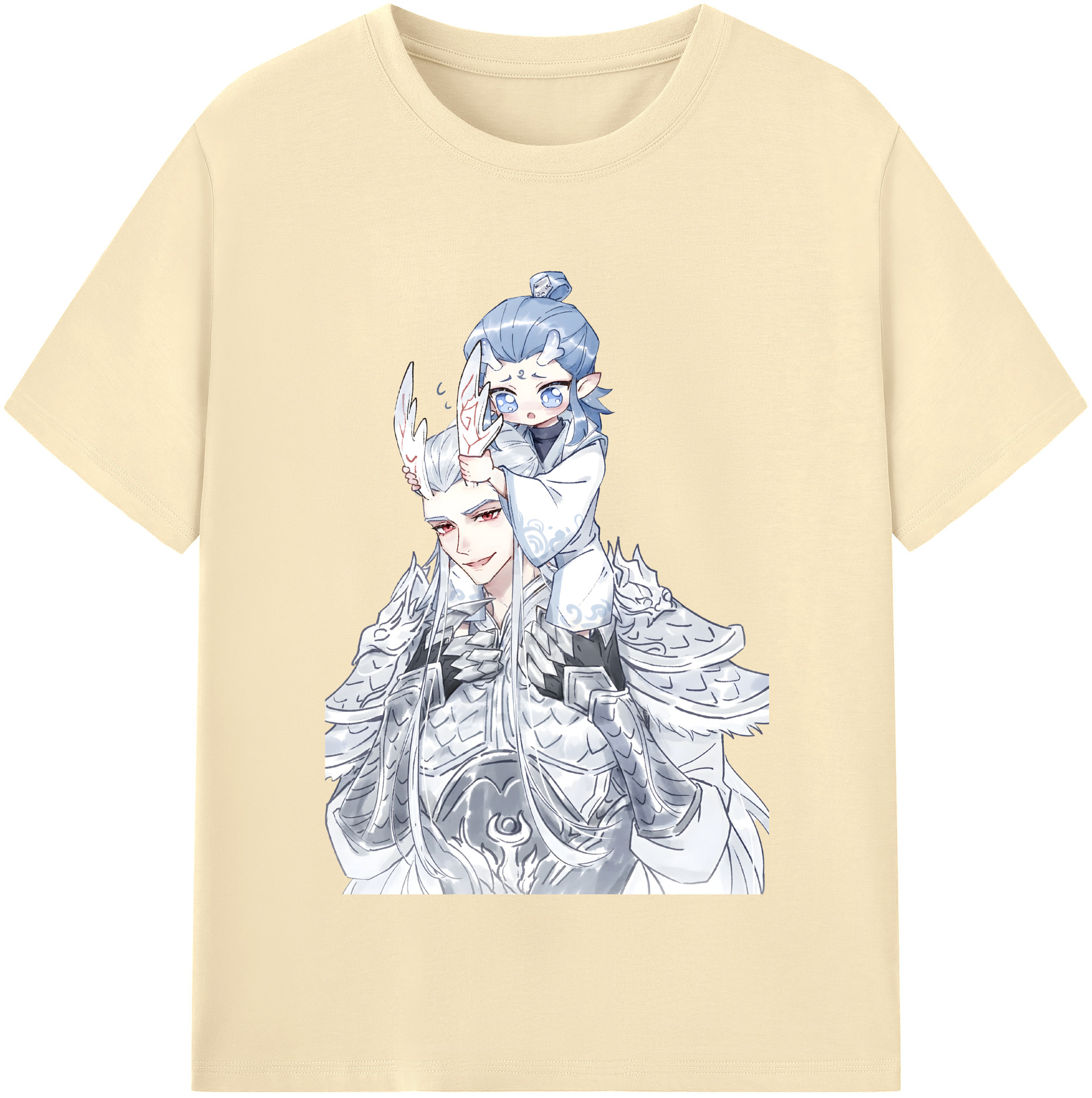 （画像用） Ne Zha 2 ナタ 魔童の大暴れ 綿100％半袖Tシャツ（フロントプリント）