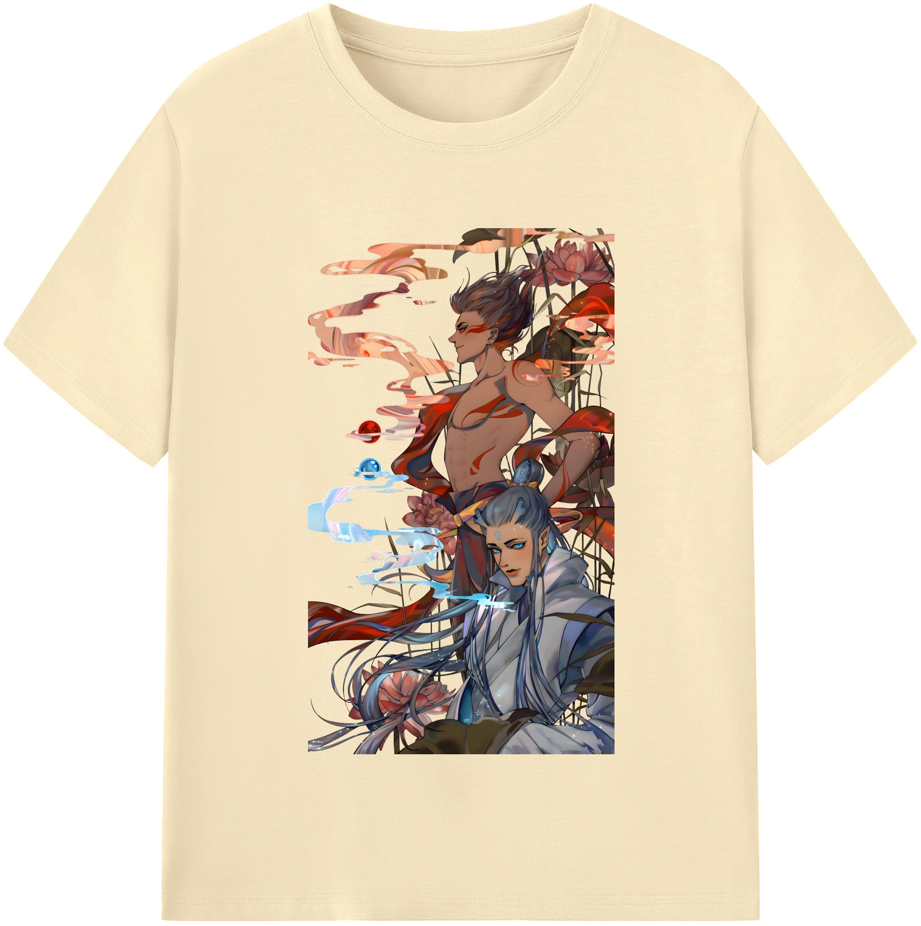 （画像用） Ne Zha 2 ナタ 魔童の大暴れ 綿100％半袖Tシャツ（フロントプリント）