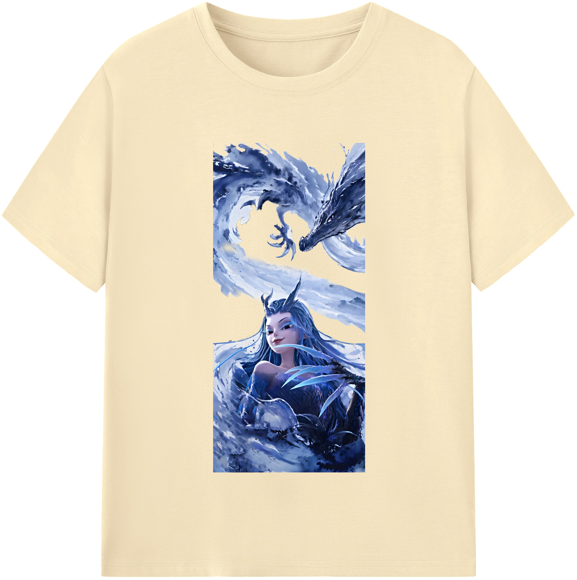 （画像用） Ne Zha 2 ナタ 魔童の大暴れ 綿100％半袖Tシャツ（フロントプリント）