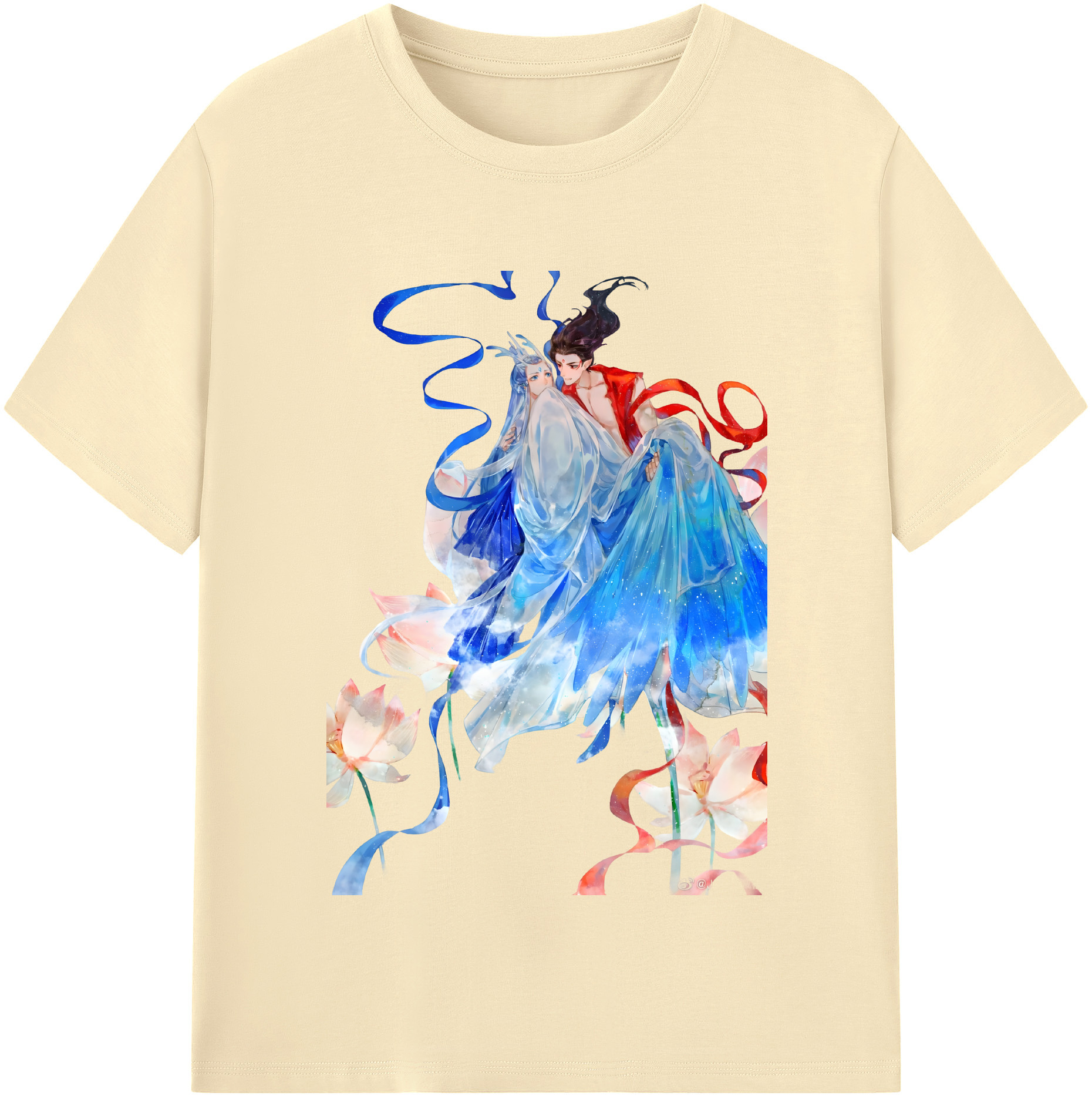 （画像用） Ne Zha 2 ナタ 魔童の大暴れ 綿100％半袖Tシャツ（フロントプリント）